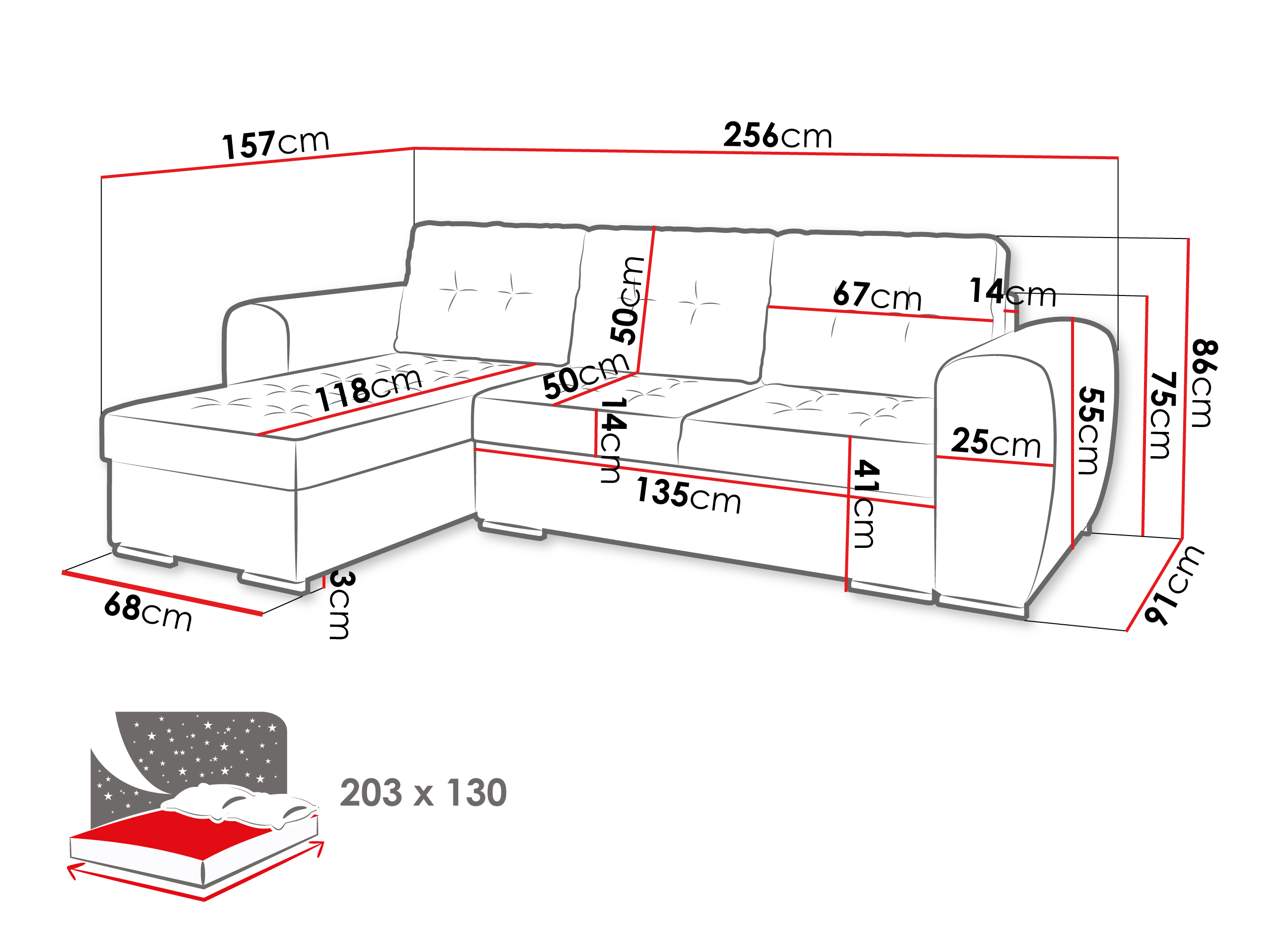 Ecksofa Muncie 109 (Monolith 09)