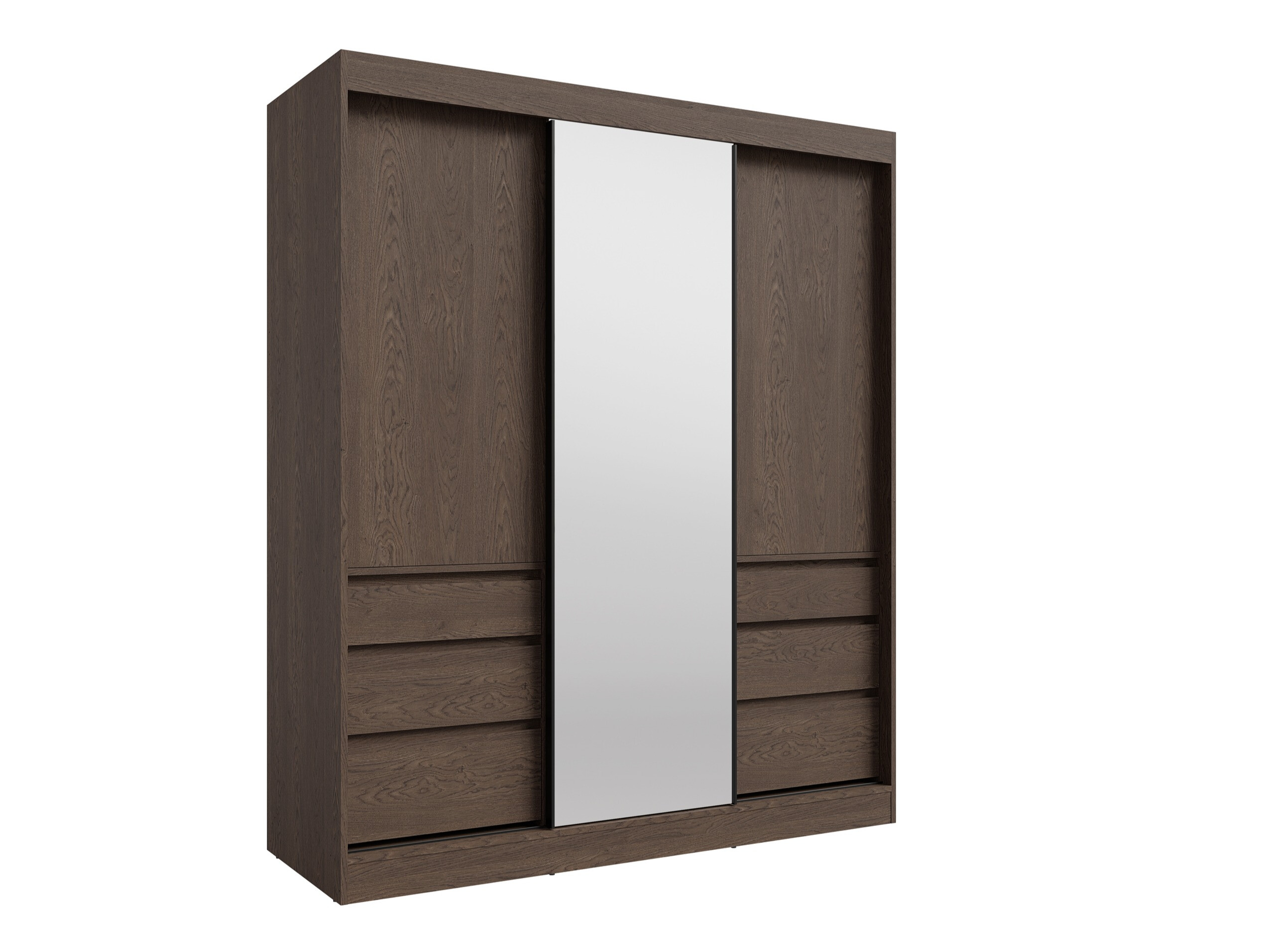 Kleiderschrank Toledo 120 (Eichenholzoptik dunkel)