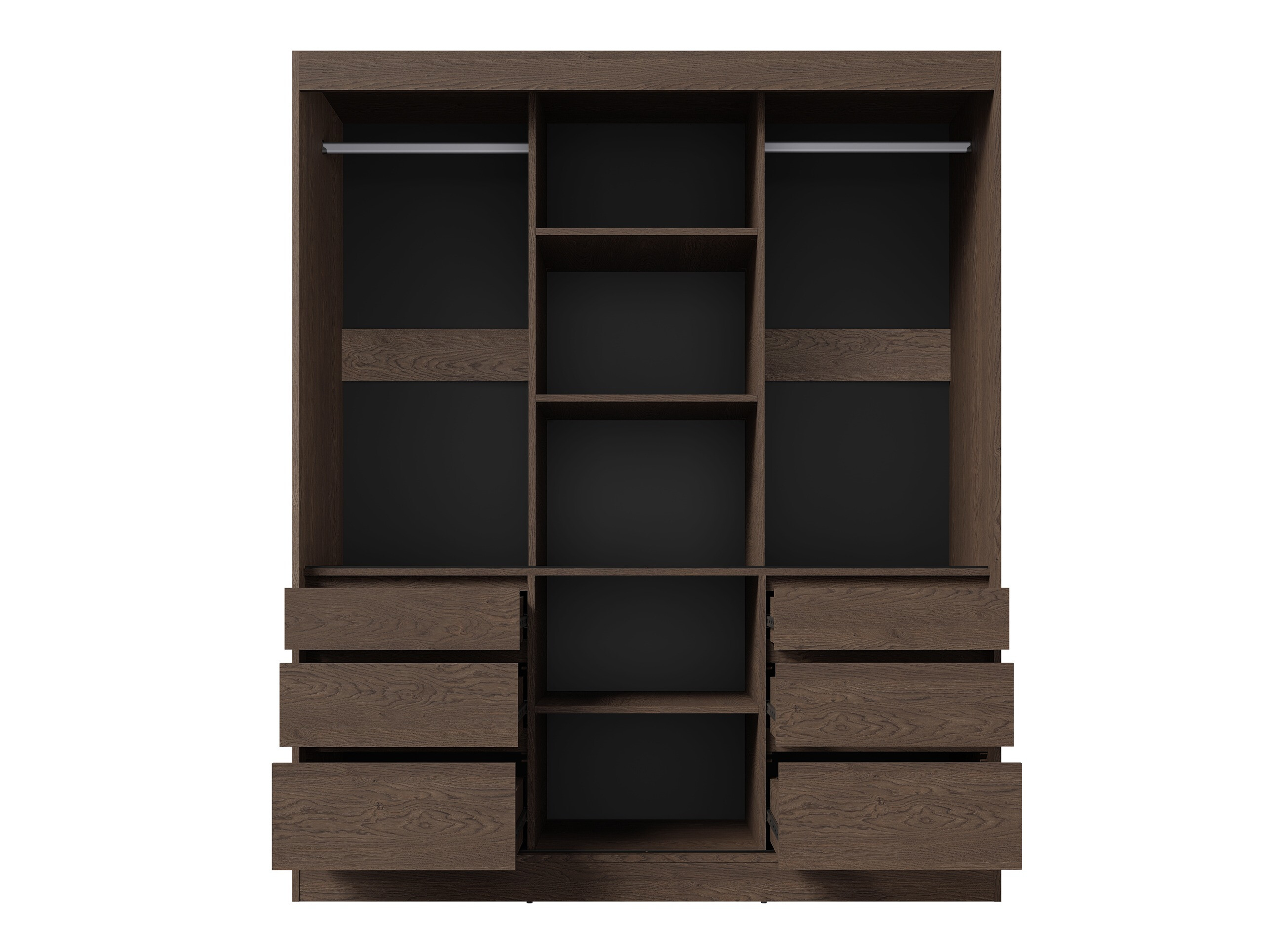 Kleiderschrank Toledo 120 (Eichenholzoptik dunkel)