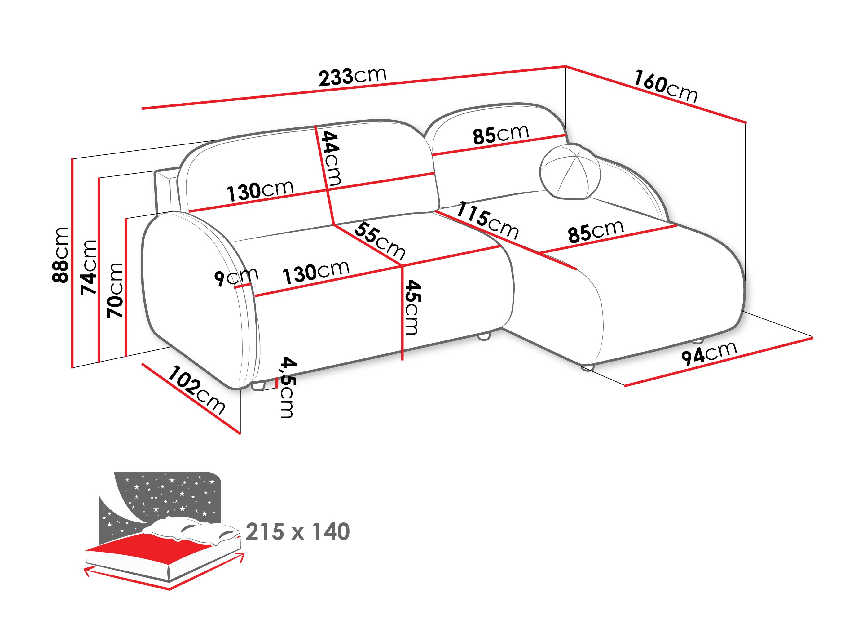 Ecksofa SD3083 mit beschädigter verpackung