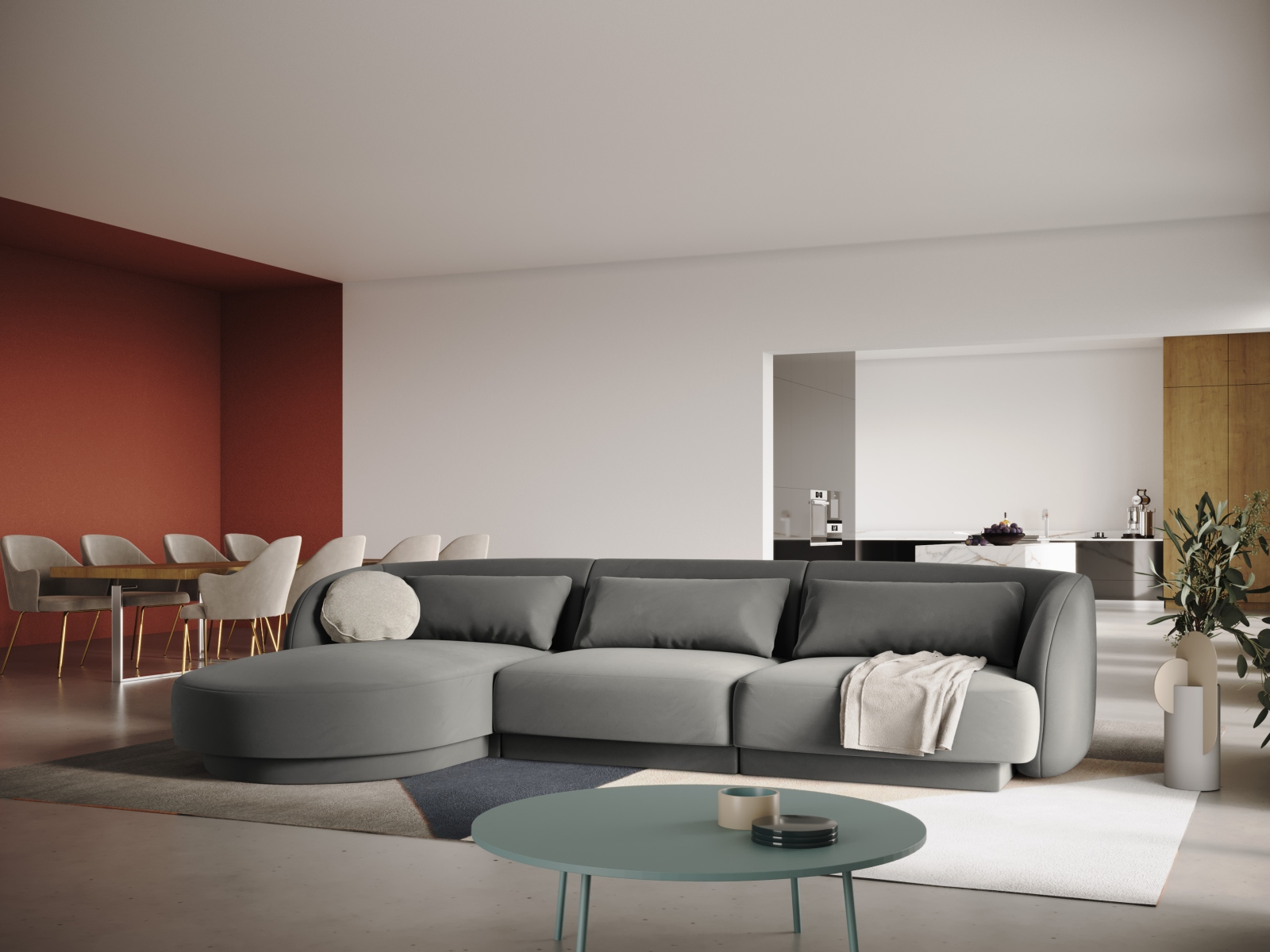 Ecksofa Feltoro 104 (Bluvel 13)