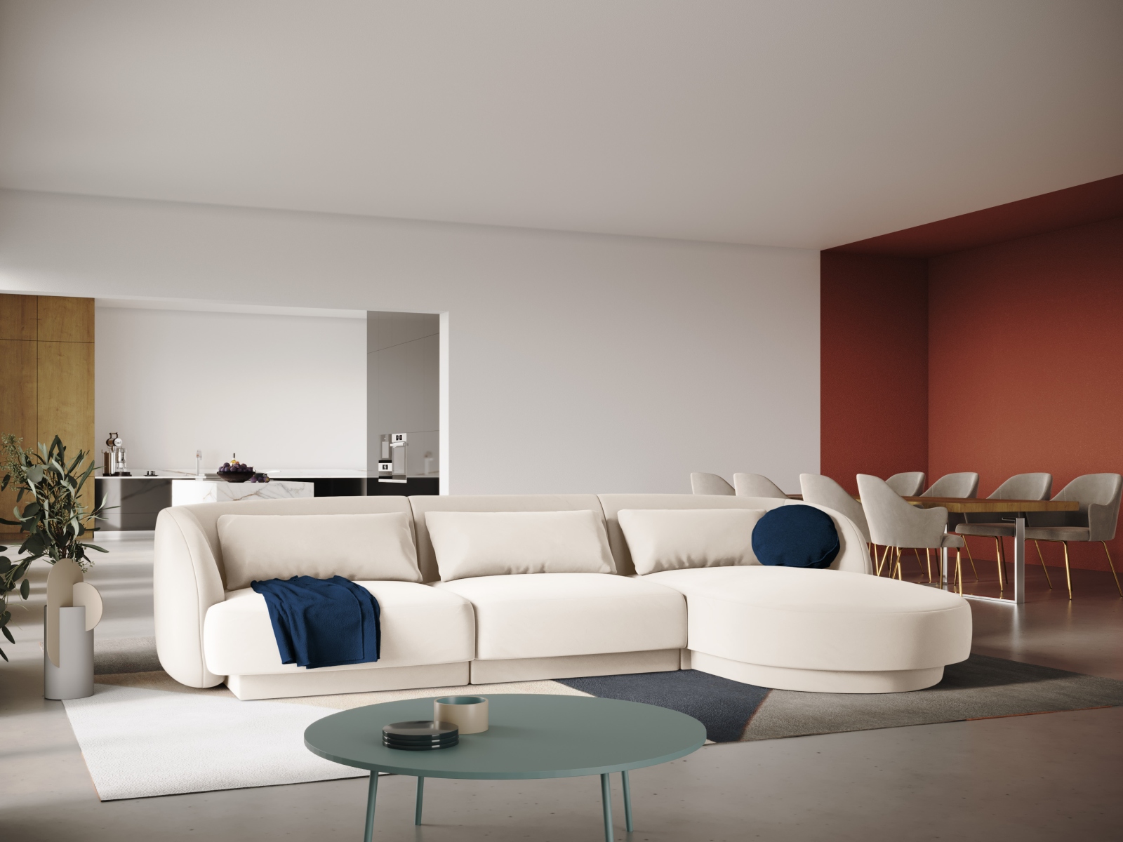 Ecksofa Feltoro 104 (Bluvel 22)