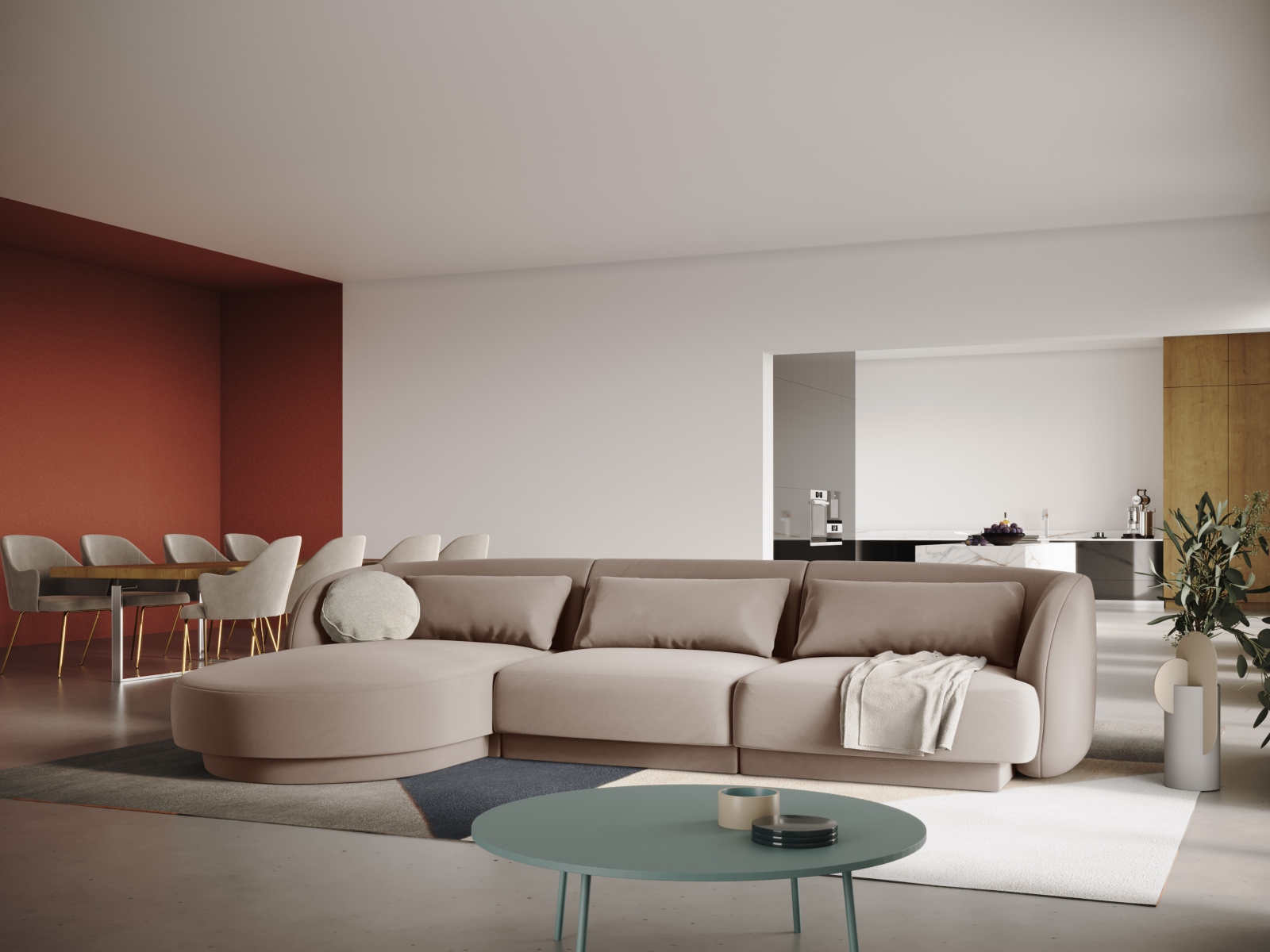 Ecksofa Feltoro 104 (Bluvel 28)