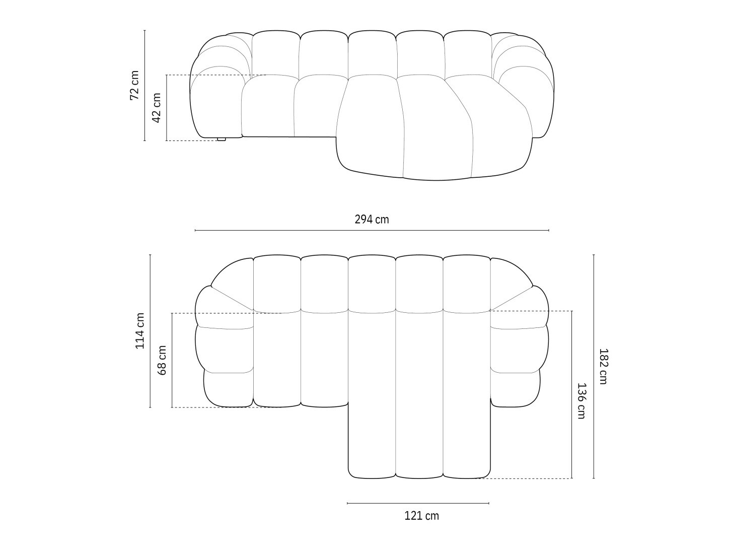 Ecksofa Cirnolu 105 (Bubble 10)