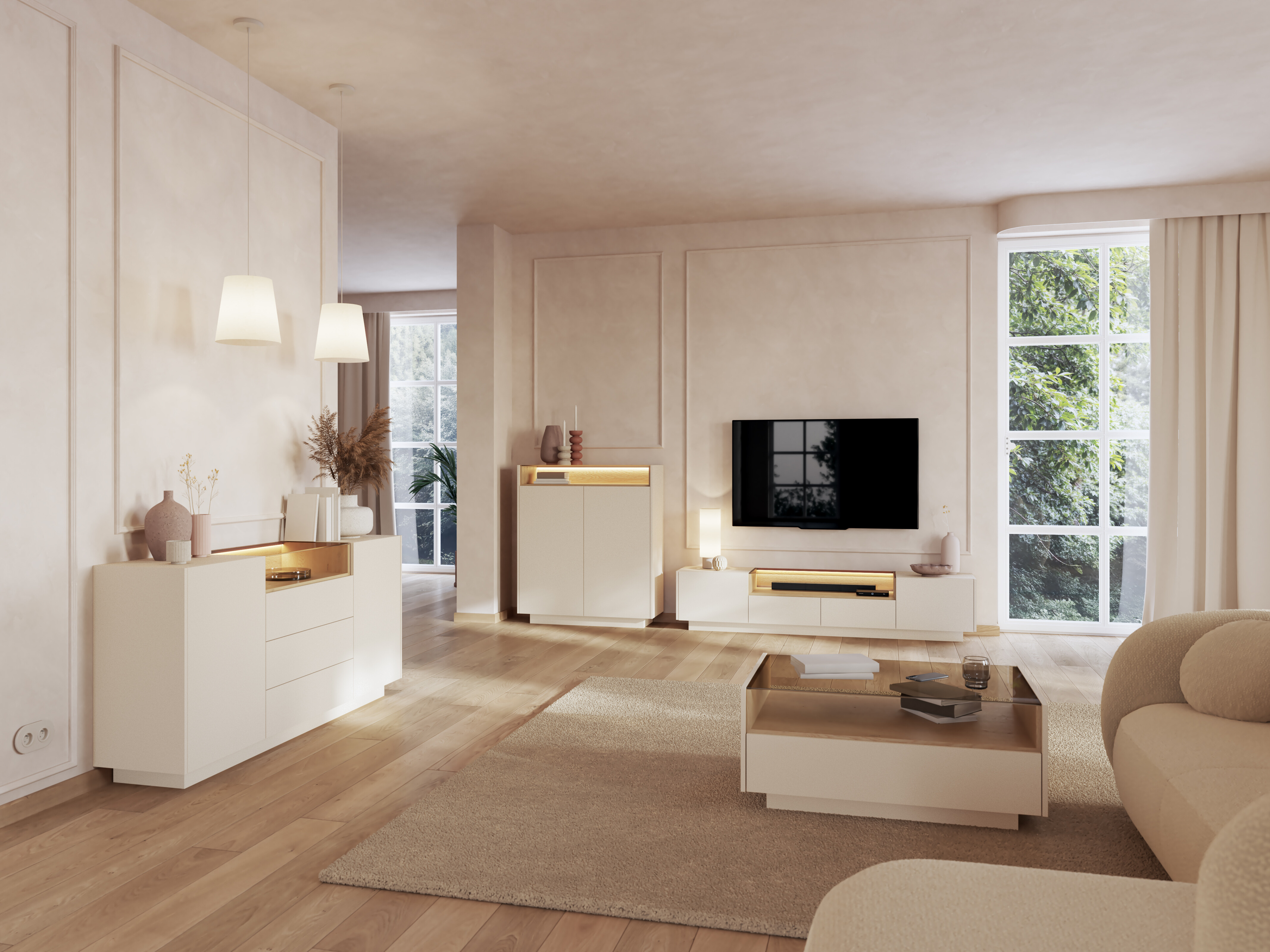 TV-Möbel Salmeli 101 (Beige)