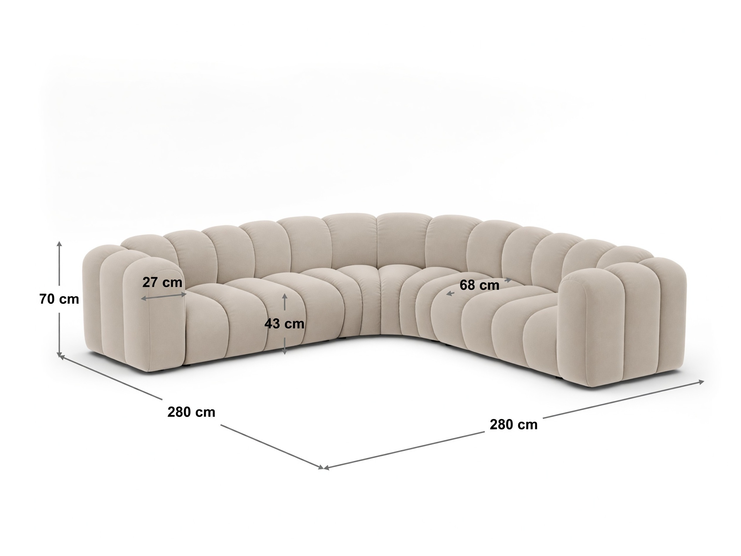 Modulares Ecksofa Cirleve 121 (Salvador 01)