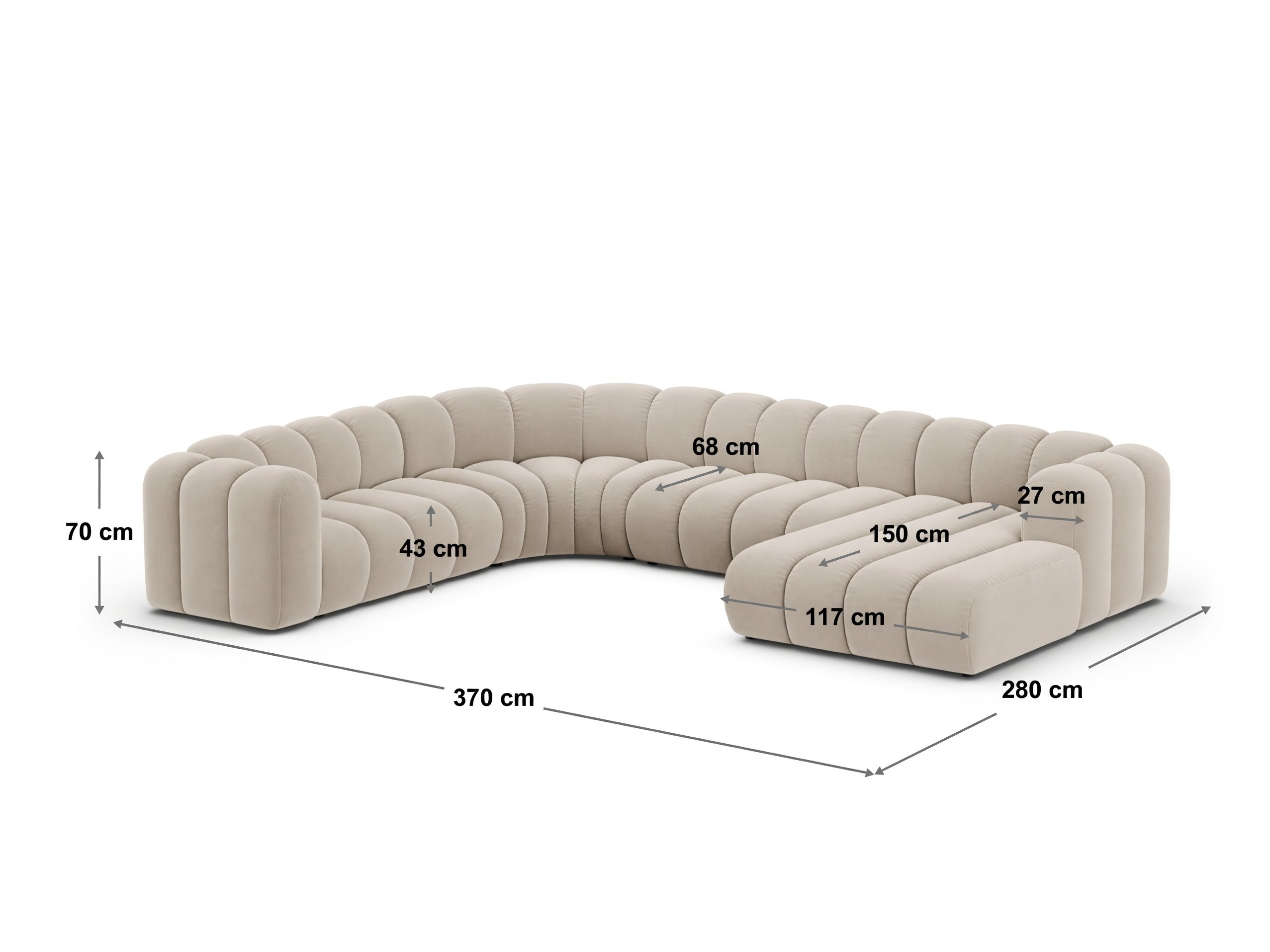 Modulares Ecksofa Cirleve 122 (Venus 2929)