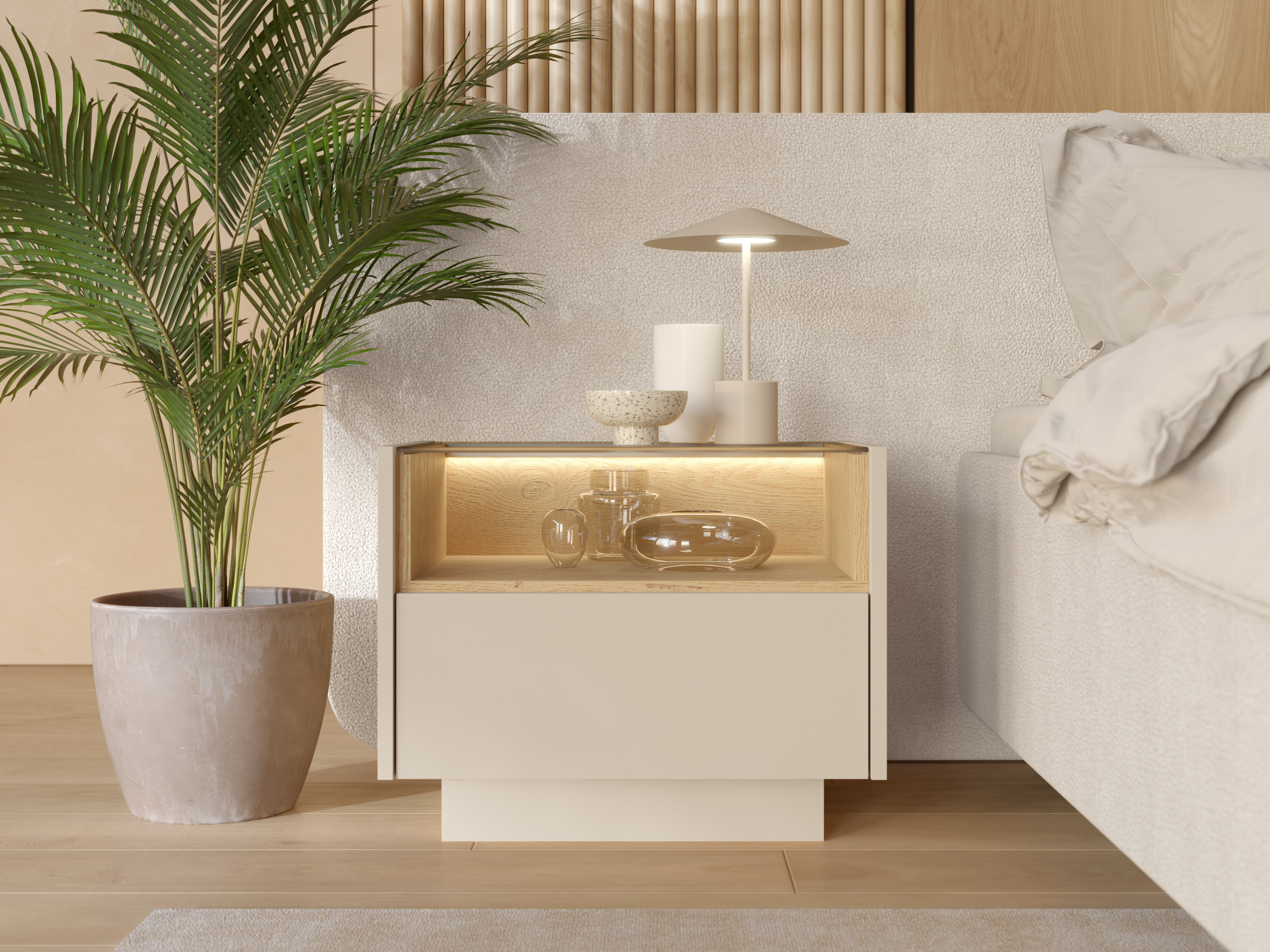 Nachttisch Salmeli 104 (Beige)