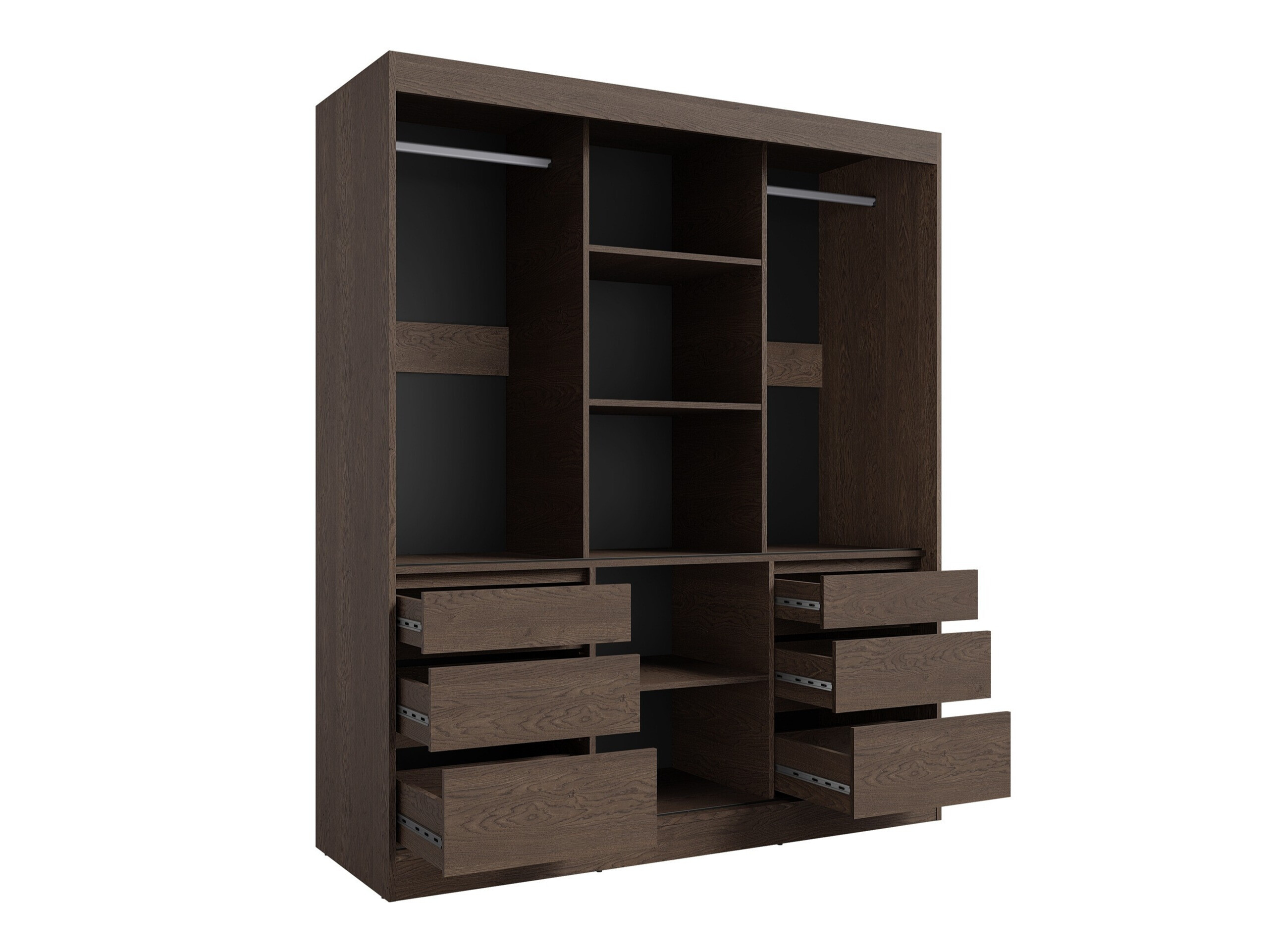 Kleiderschrank Toledo 120 (Eichenholzoptik dunkel)
