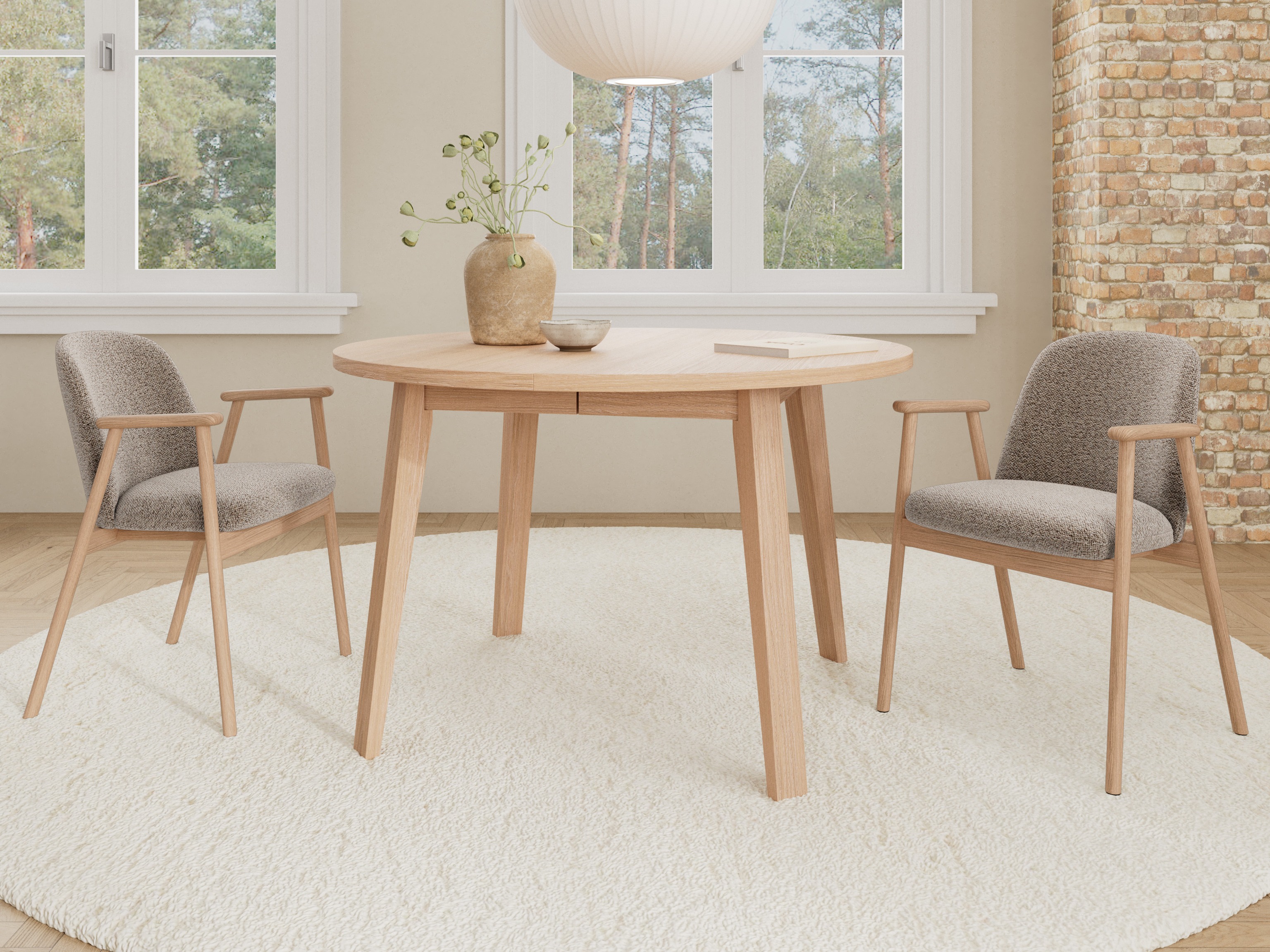 Stuhl Norsica 890 (Beige + Helles Holz)