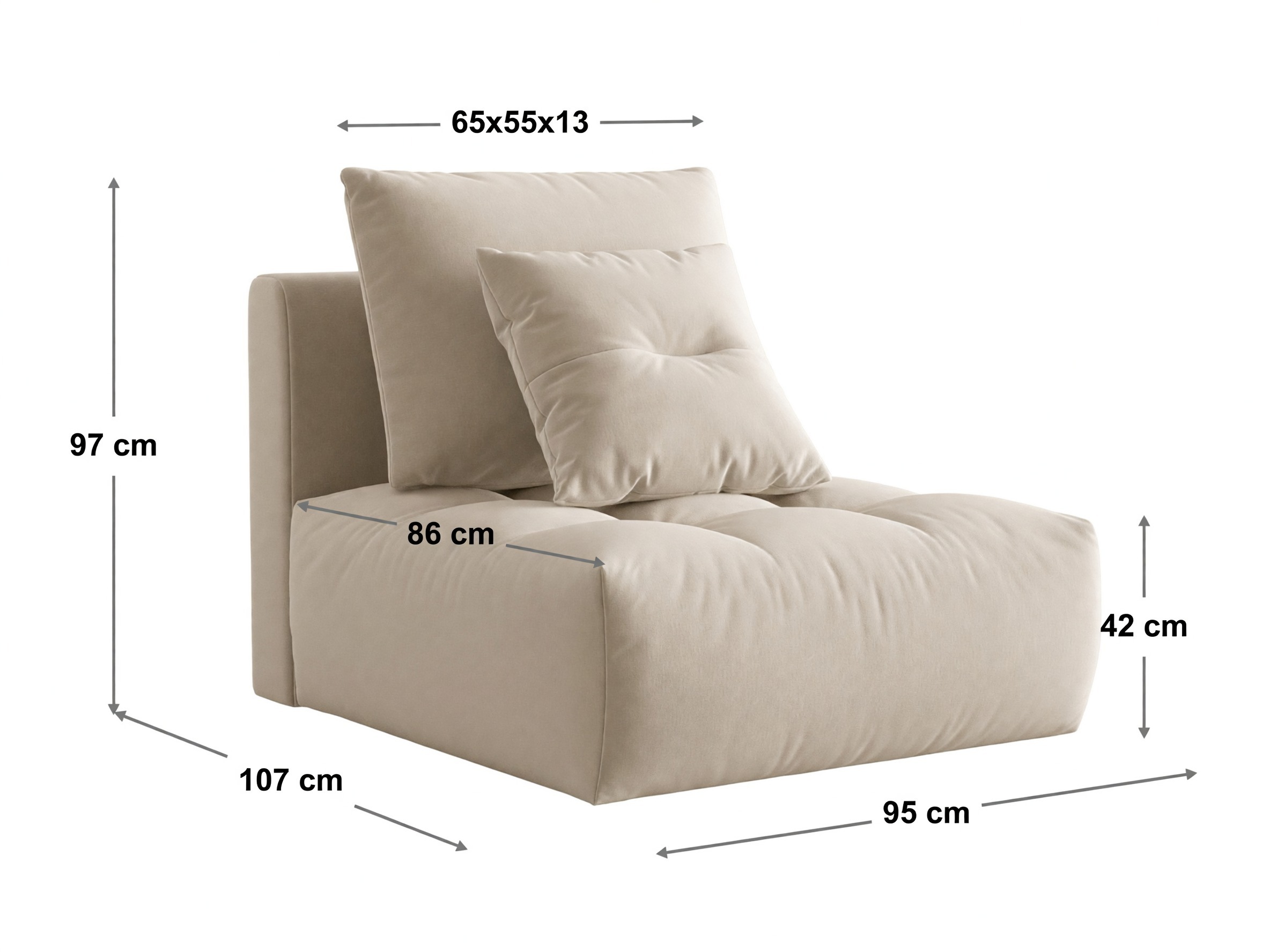 Modularer Sessel Benorli 109 (Casino Sand)