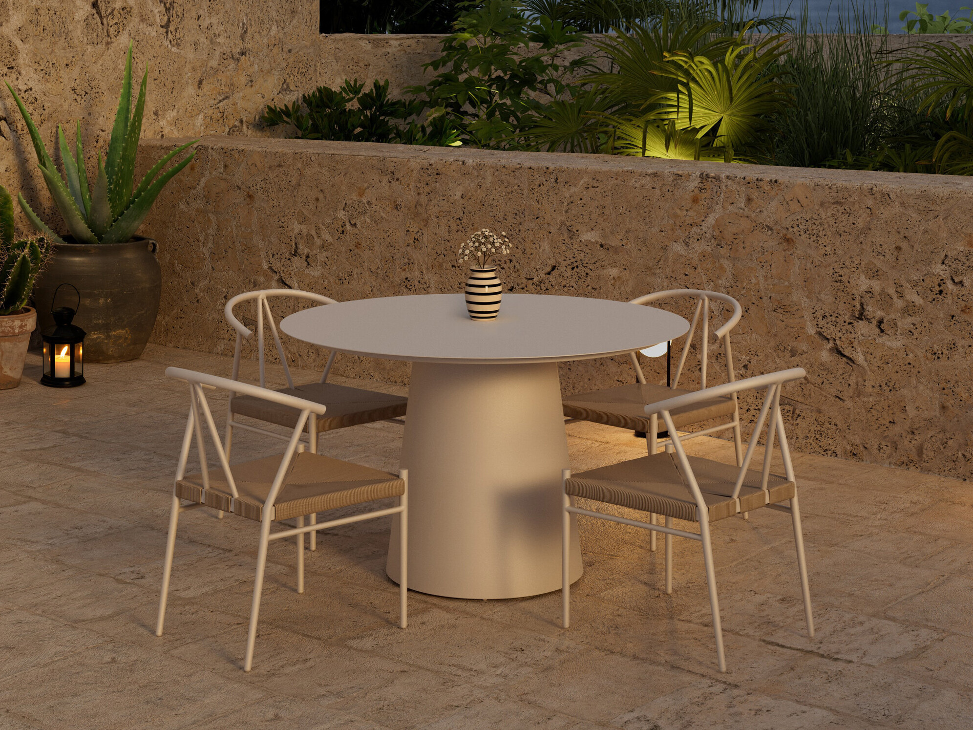 Tisch und Stühle Dallas 5326 (Beige)
