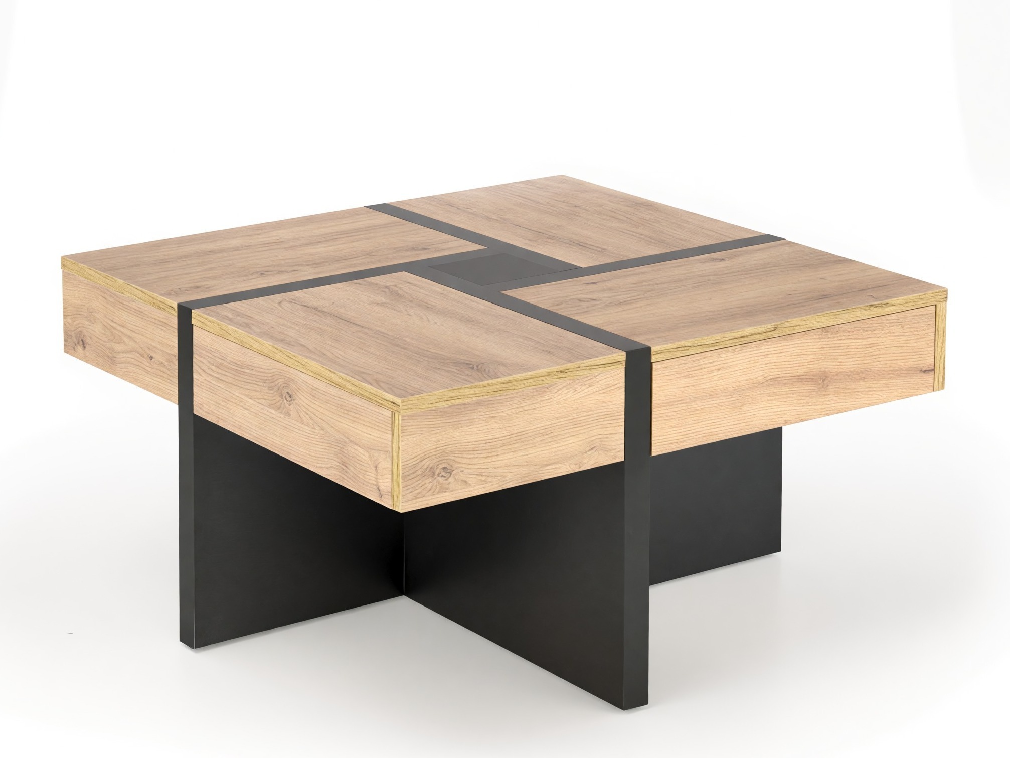 Couchtisch Houston 1698 (Craft eichenholzoptik + Schwarz)