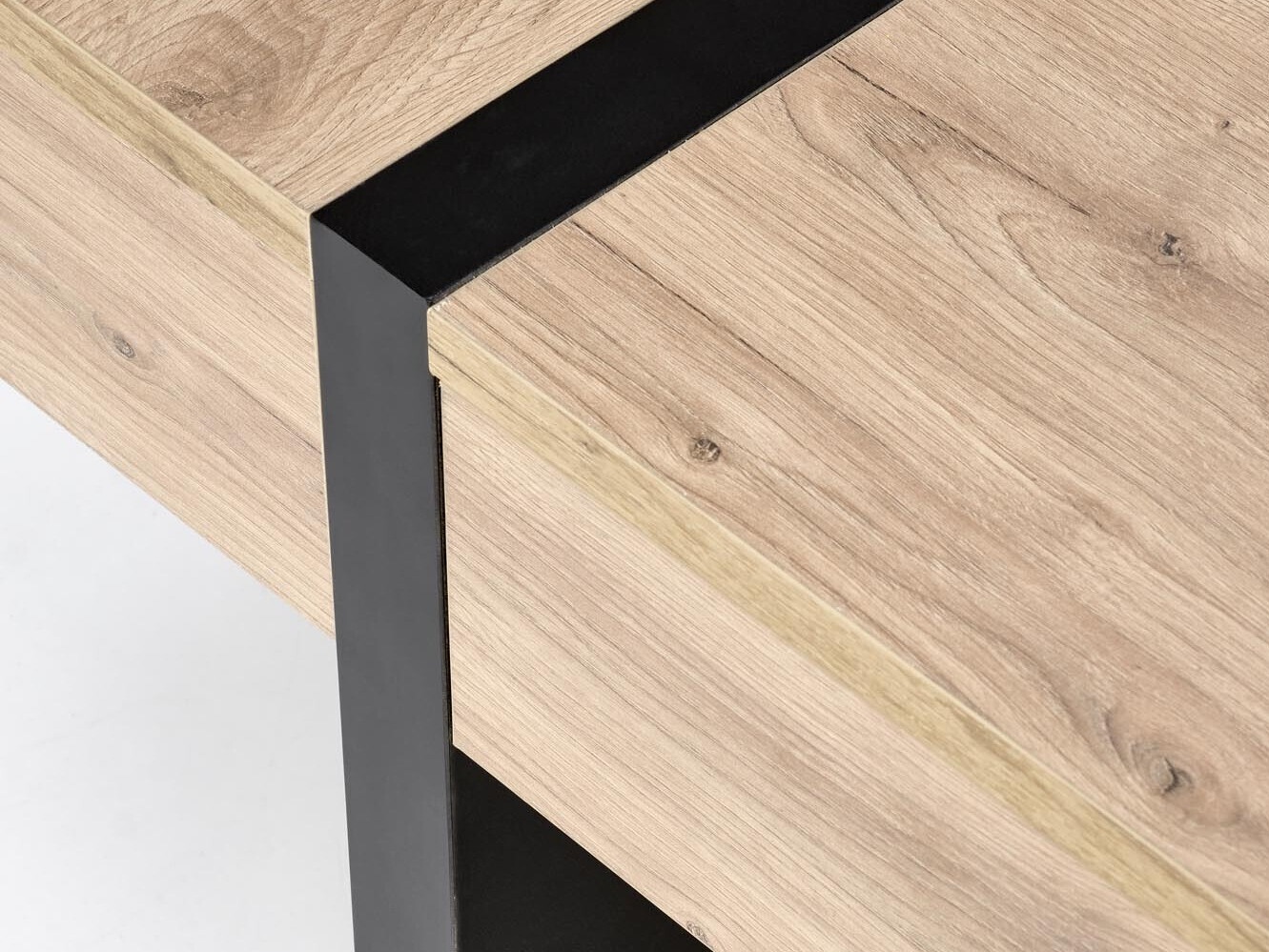 Couchtisch Houston 1698 (Craft eichenholzoptik + Schwarz)