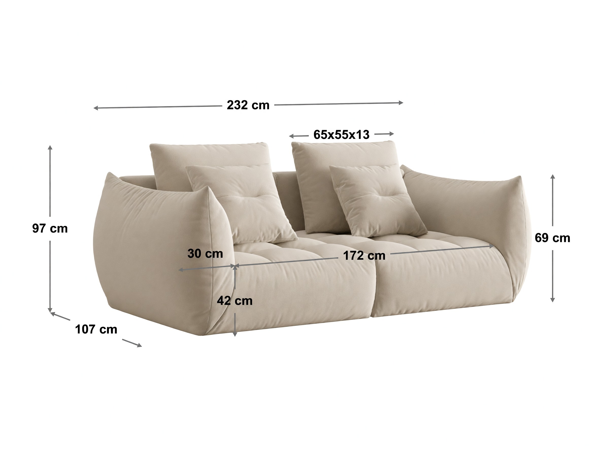 Modulares Sofa Benorli 100 (Casino Sand)