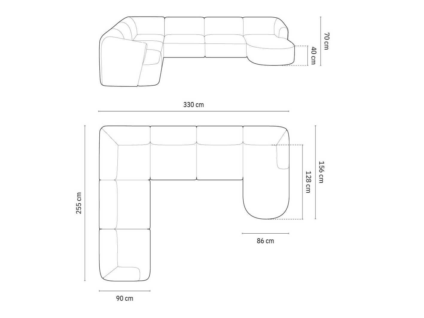 Ecksofa Felrevu 104 (Lincoln 01D)
