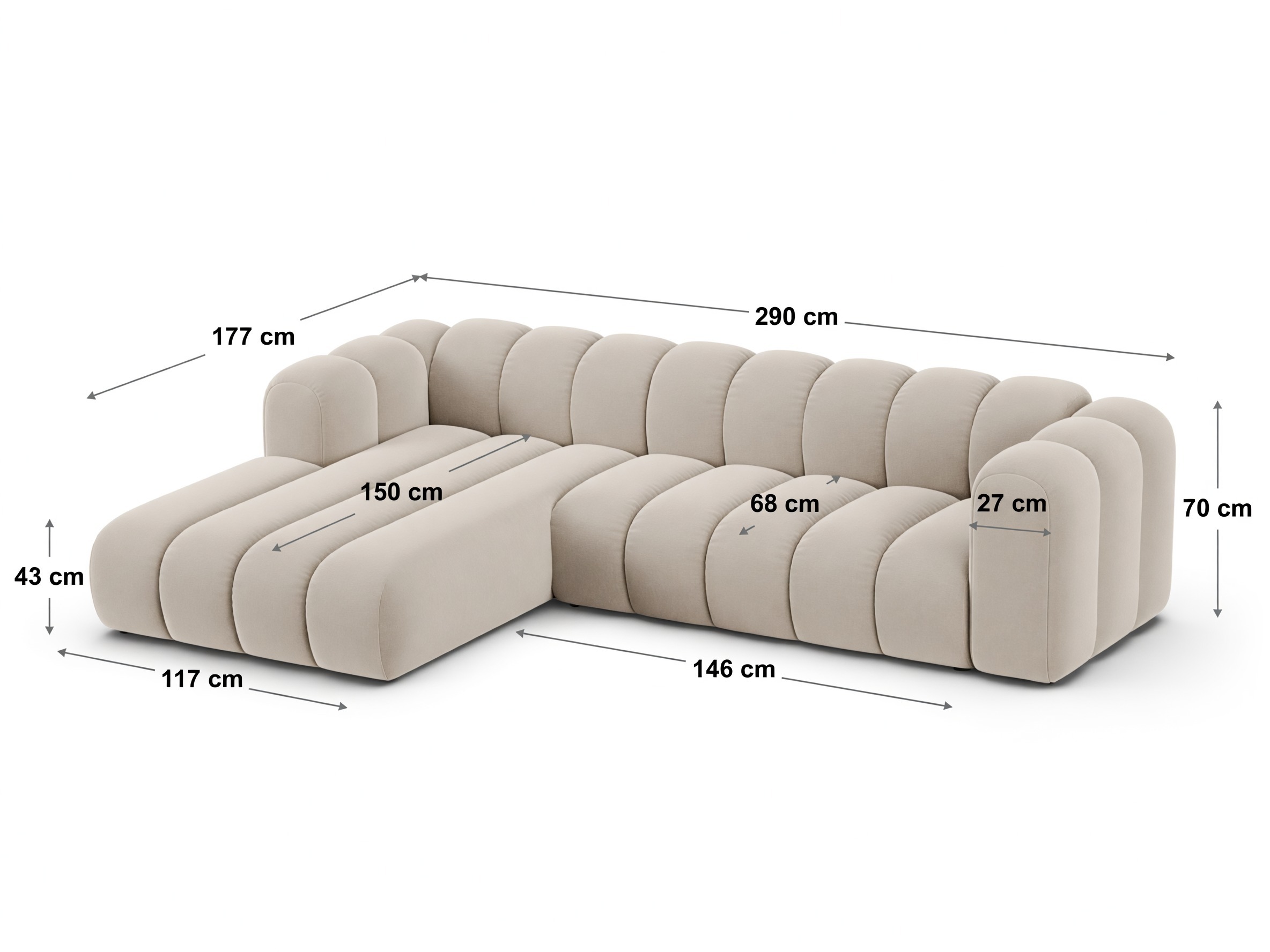 Modulares Ecksofa Cirleve 106 (Salvador 19)
