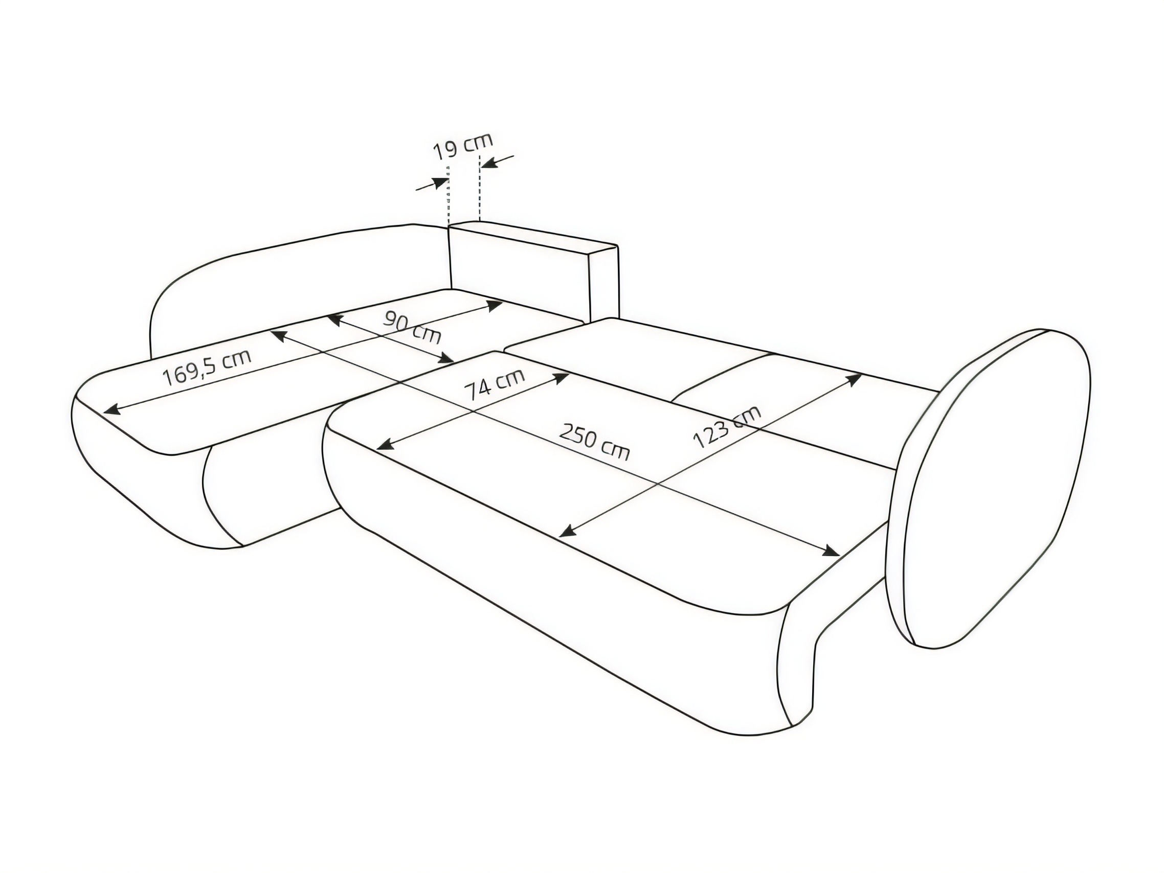 Ecksofa Kingston 208 (Egon 07)