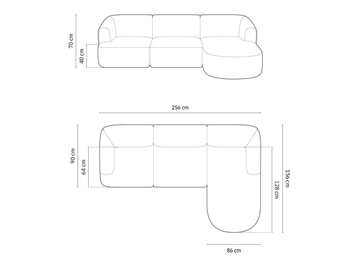 Ecksofa Felrevu 105 (Lincoln 09D)