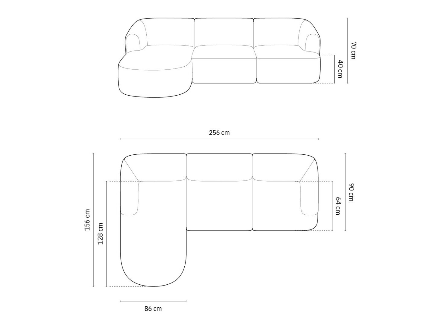 Ecksofa Felrevu 105 (Lincoln 37D)