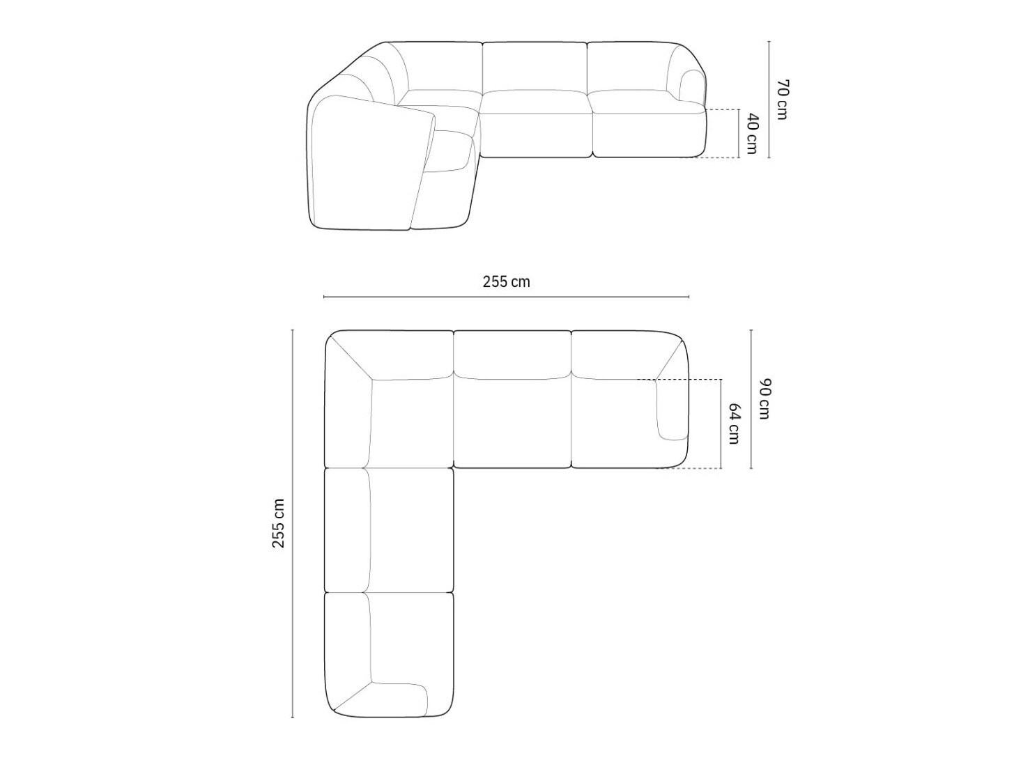 Ecksofa Felrevu 106 (Lincoln 37D)