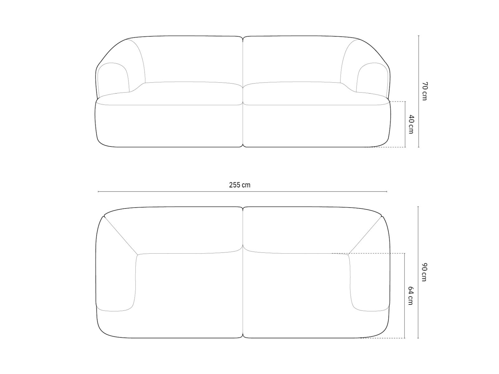 Sofa Felrevu 107 (Moly 70)