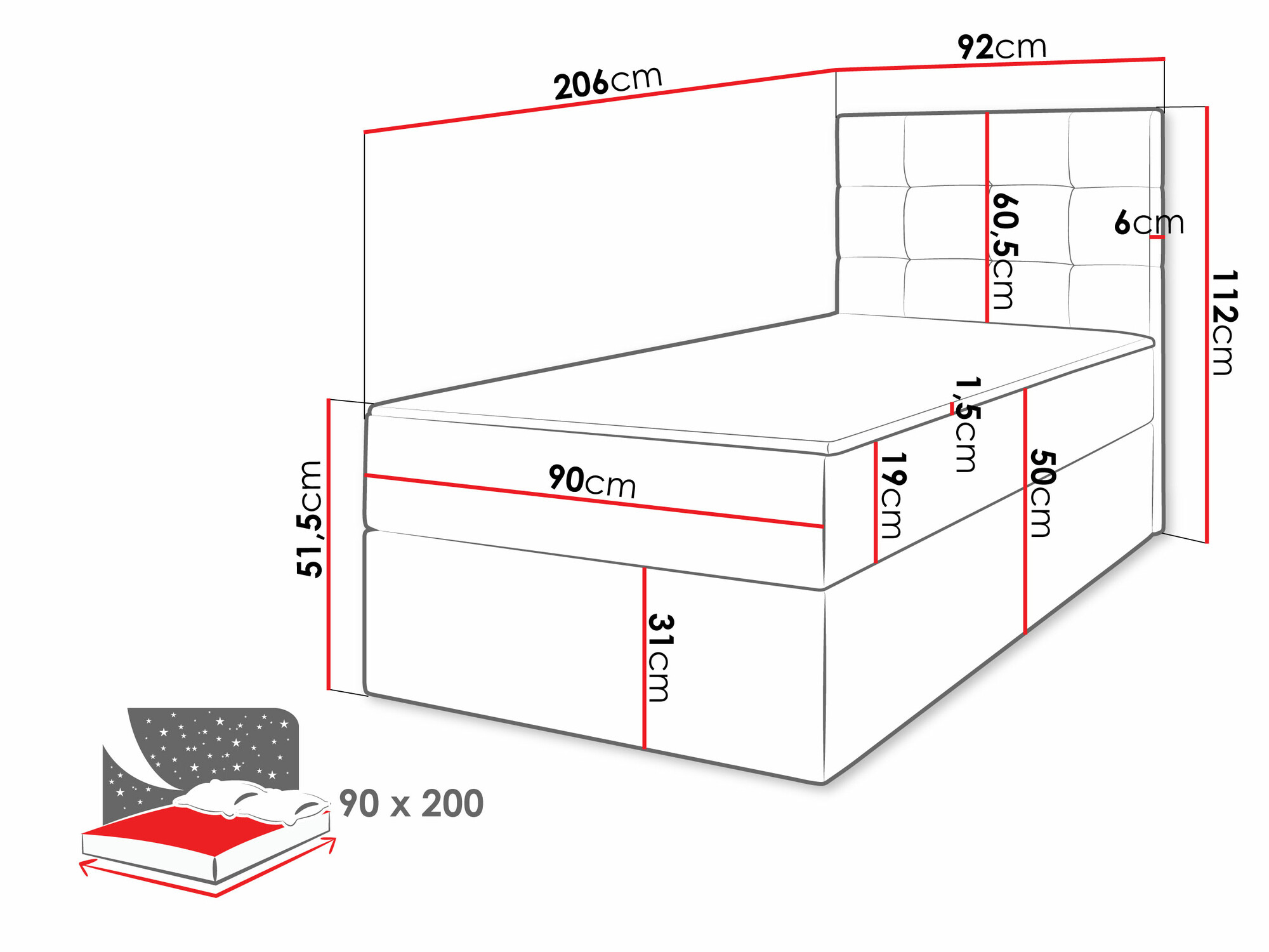 Boxspringbett SD3112