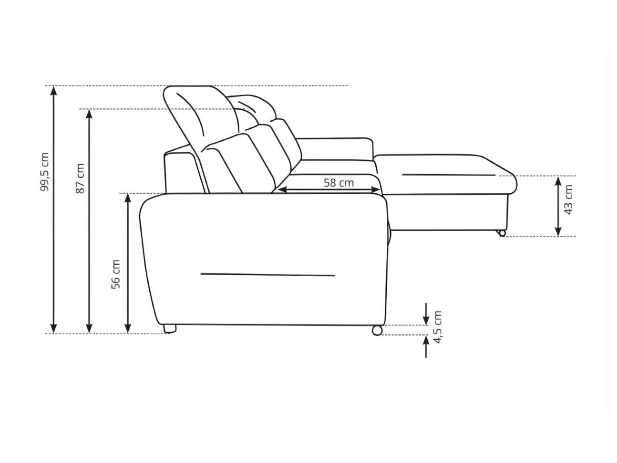 Ecksofa Kingston 207 (Links)