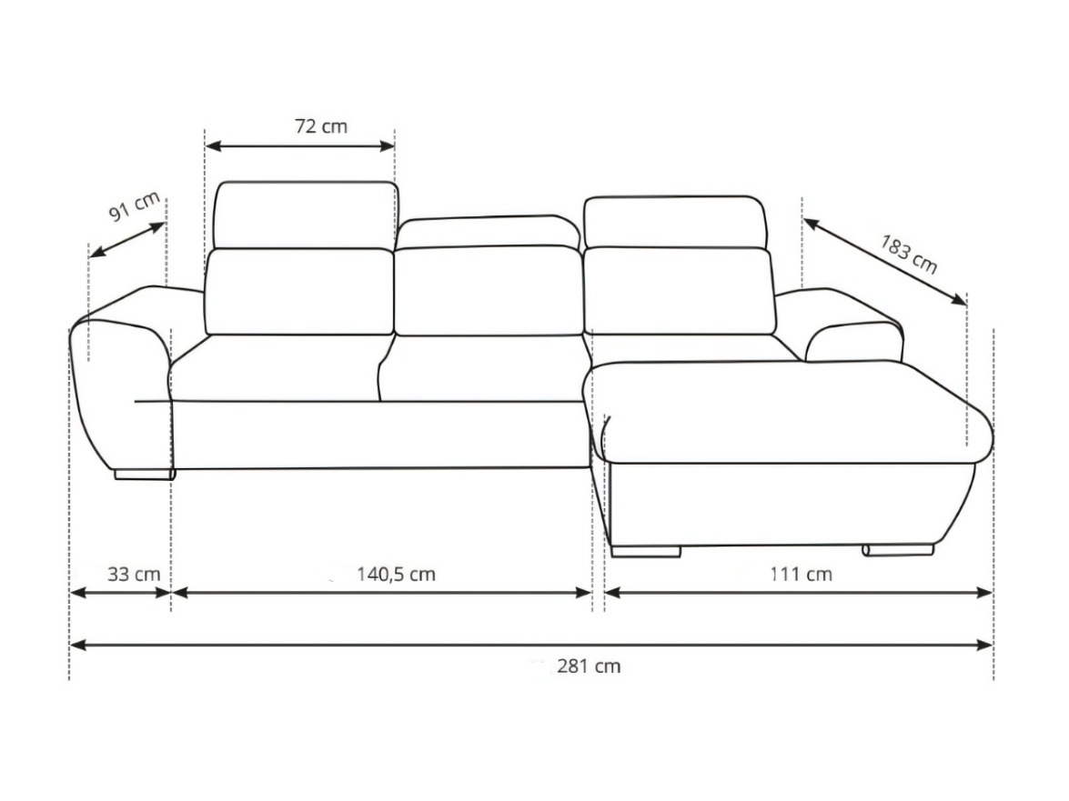 Ecksofa Kingston 207 (Links)