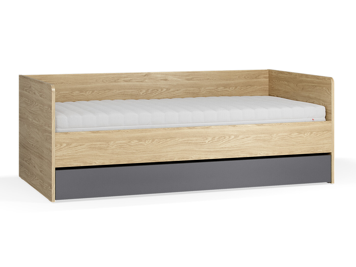 Bett Velrome 112 (Eichenholzoptik + Graphit)