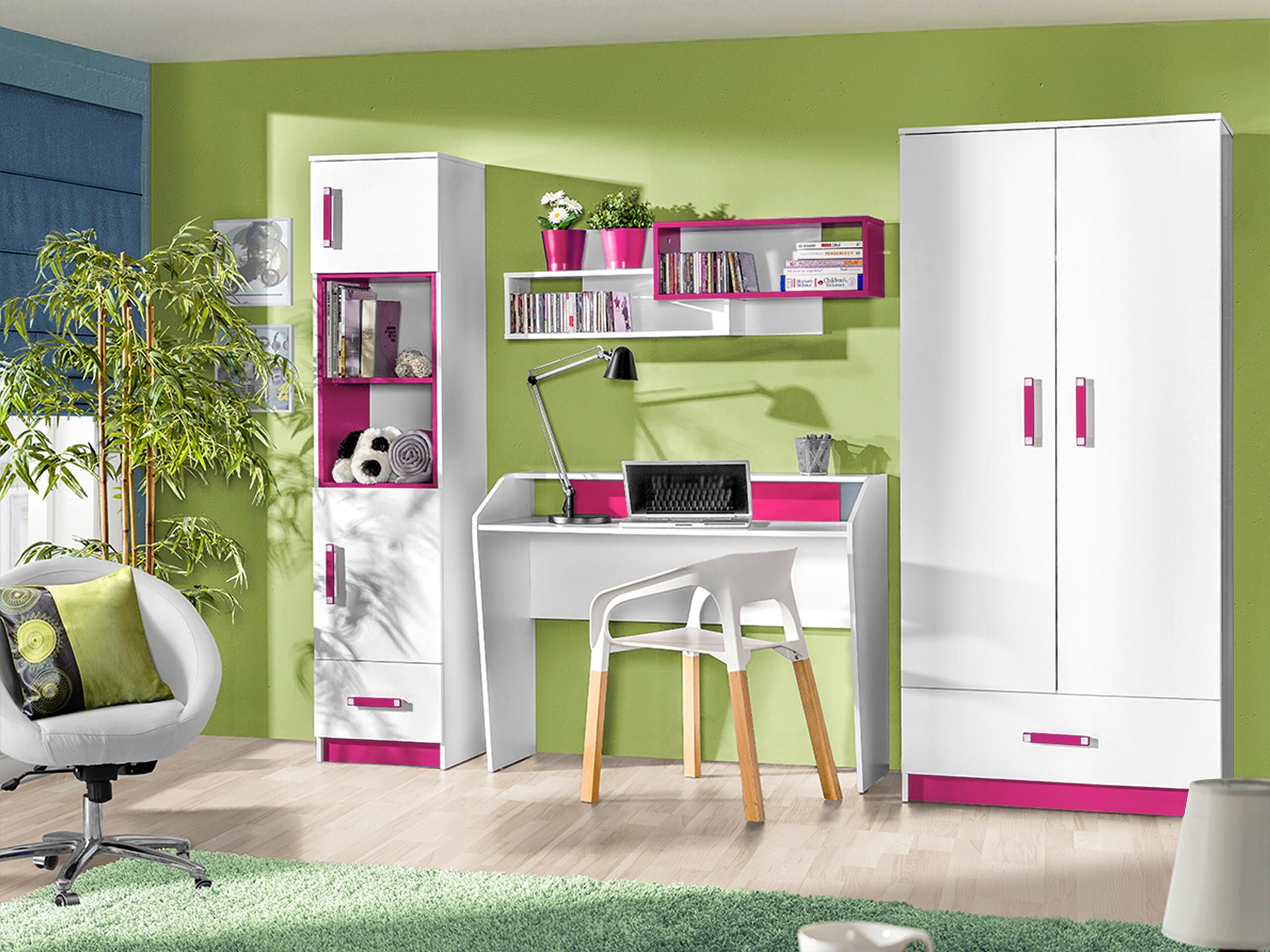 Kinderzimmer-Set Sorviru 106 (Weiss + Rosa)