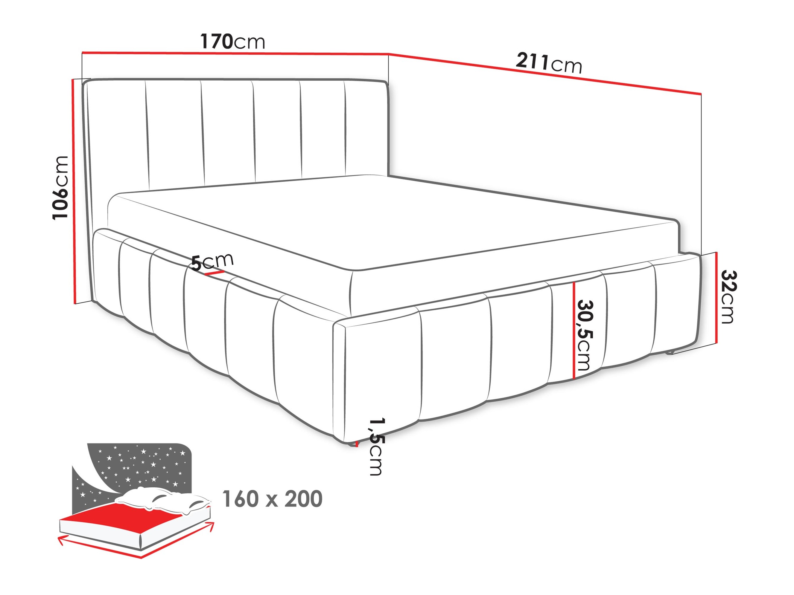 Bett Linis (Lambi 01)