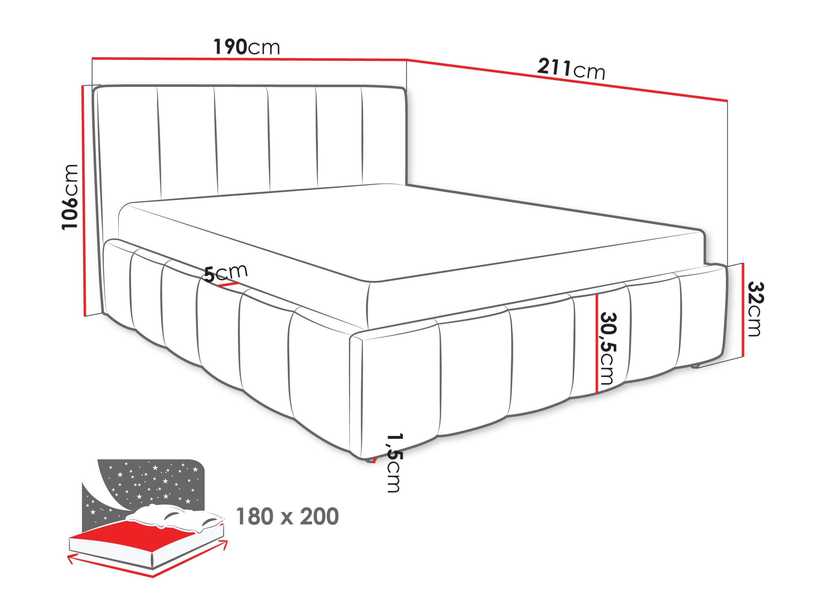 Bett Linis (Lambi 04)