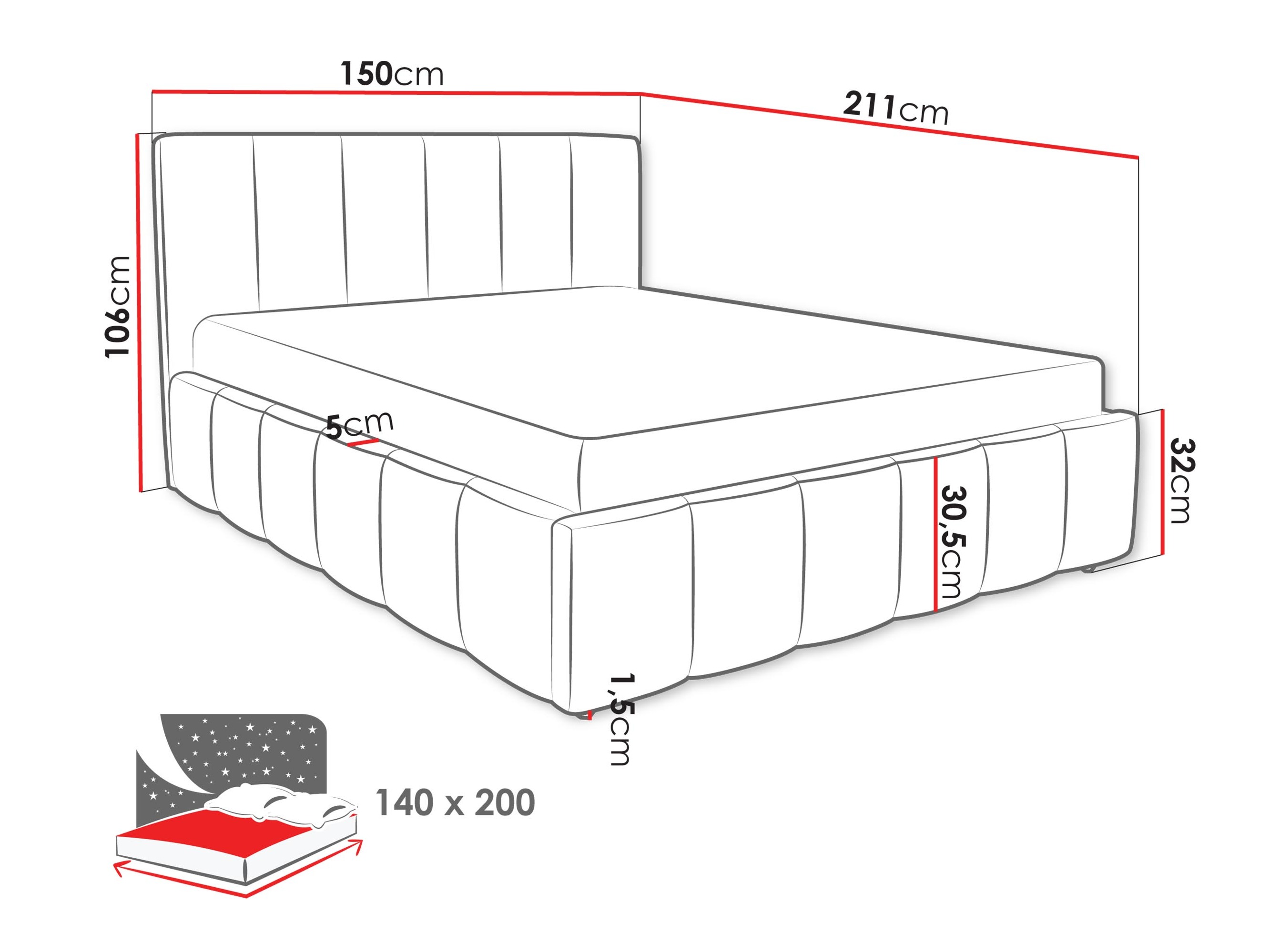 Bett Linis (Lambi 12)