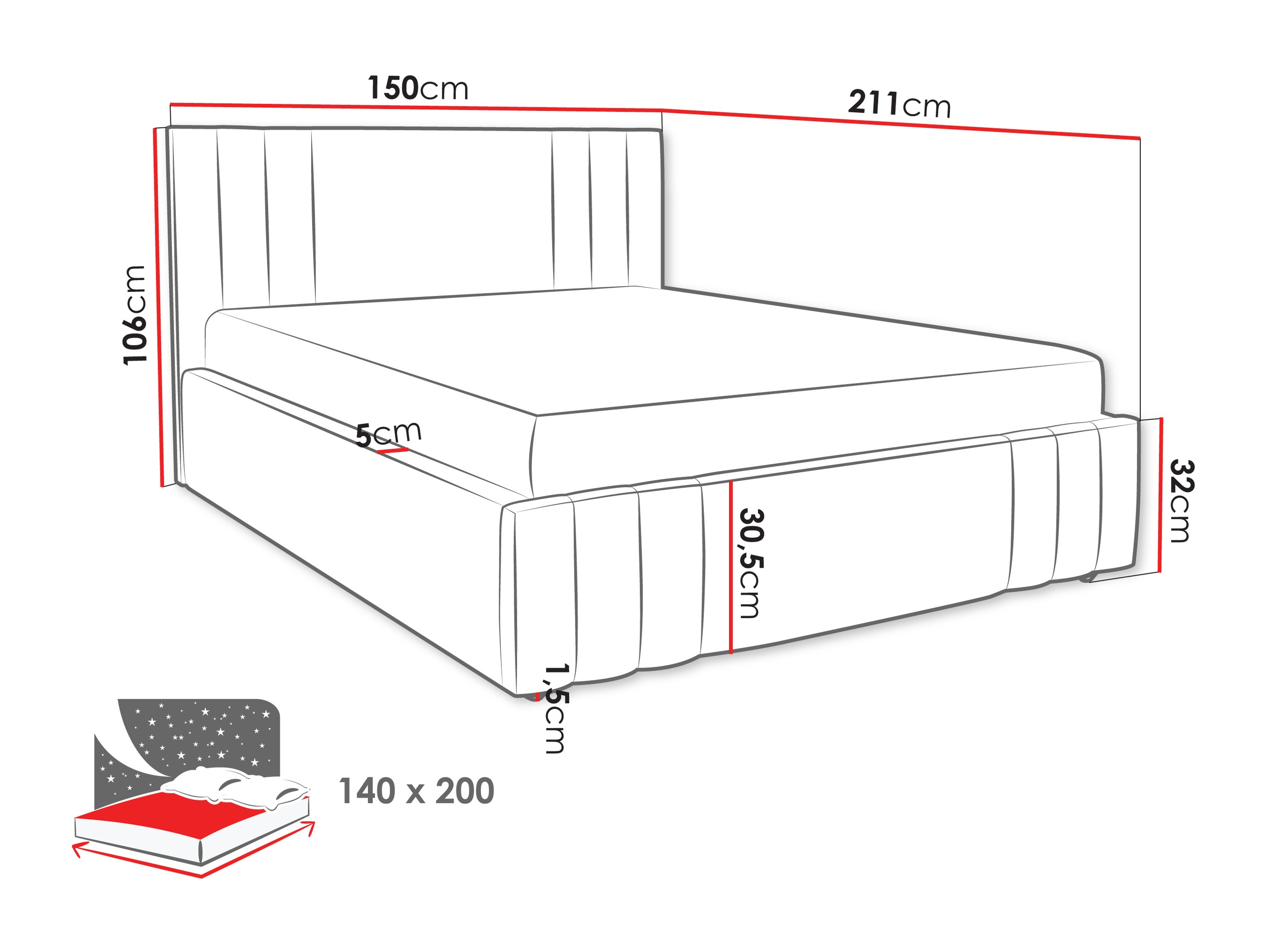 Bett Lepos (Nazar 225.02)
