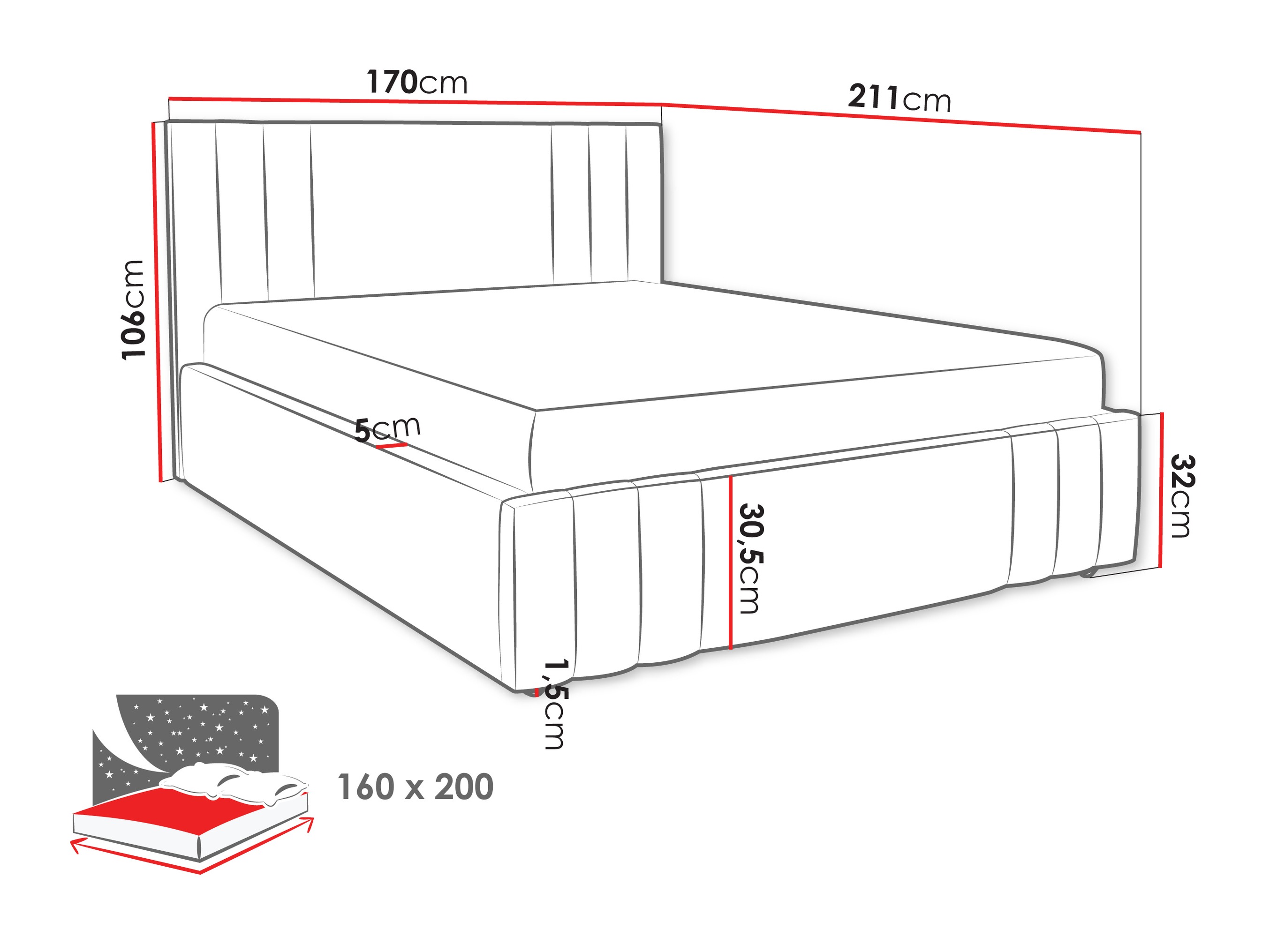 Bett Lepos (Nazar 225.03)