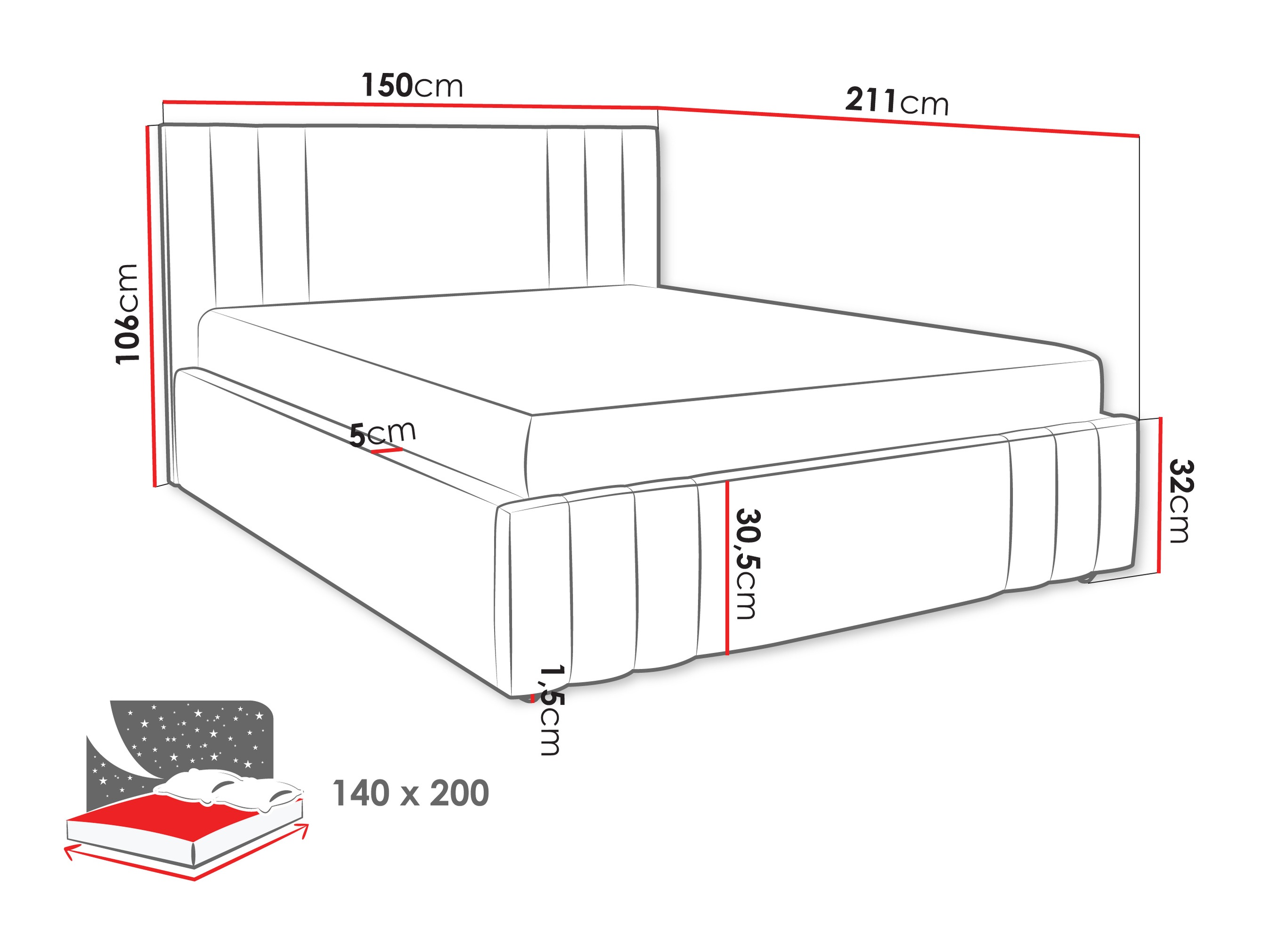 Bett Lepos (Nazar 225.05)