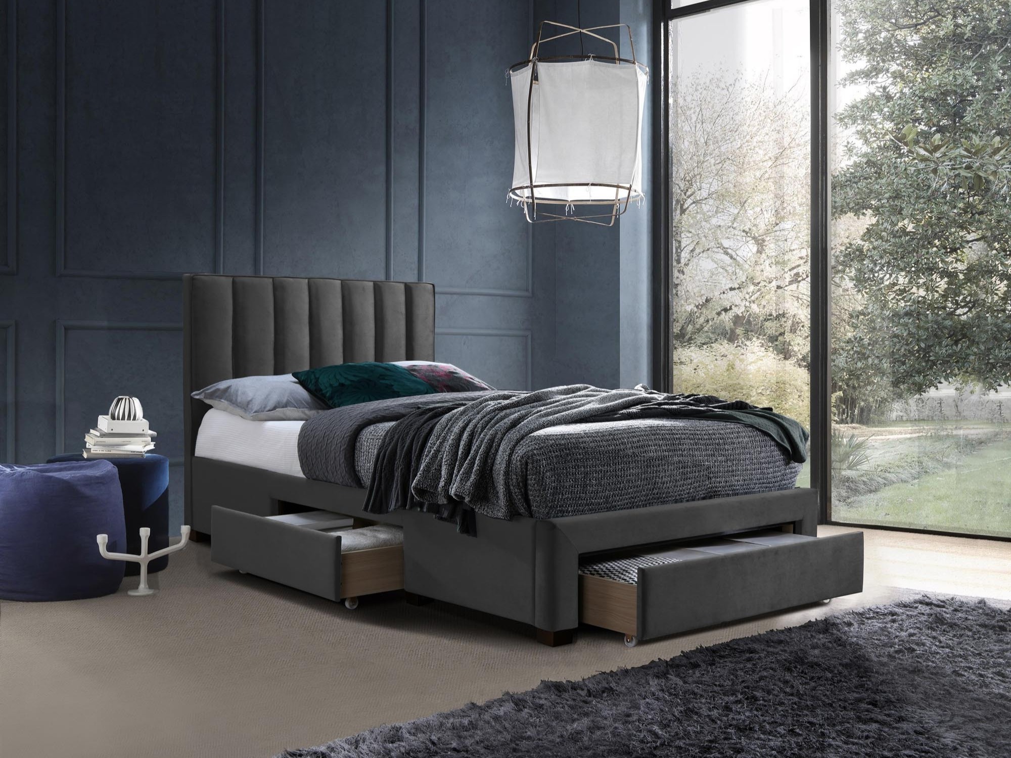 Bett Houston Fides (Grau)