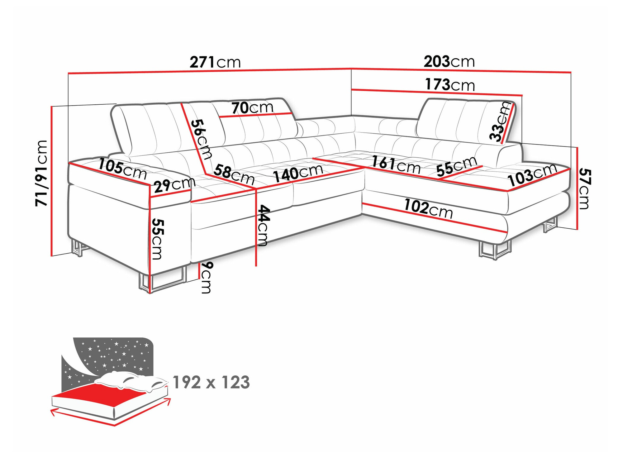 Ecksofa SD3136
