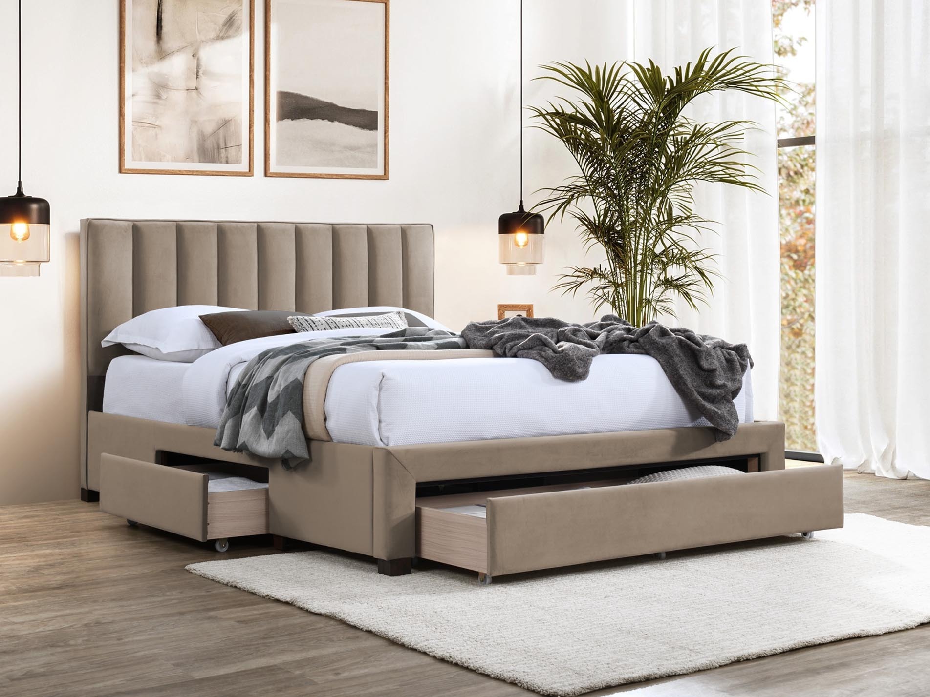 Bett Houston Fides (Taupe)