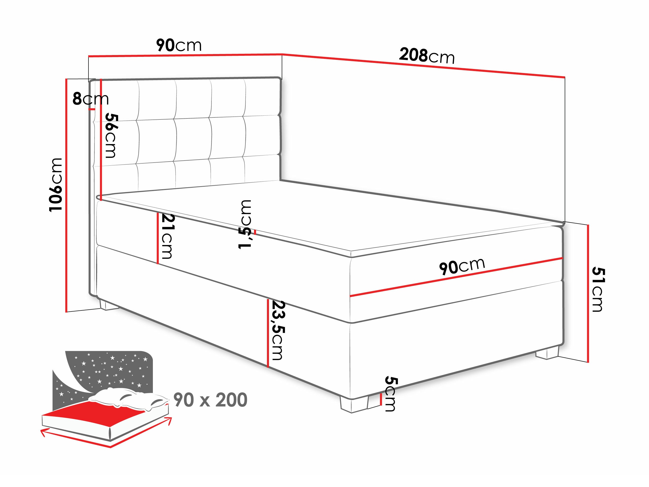 Boxspringbett SD3150