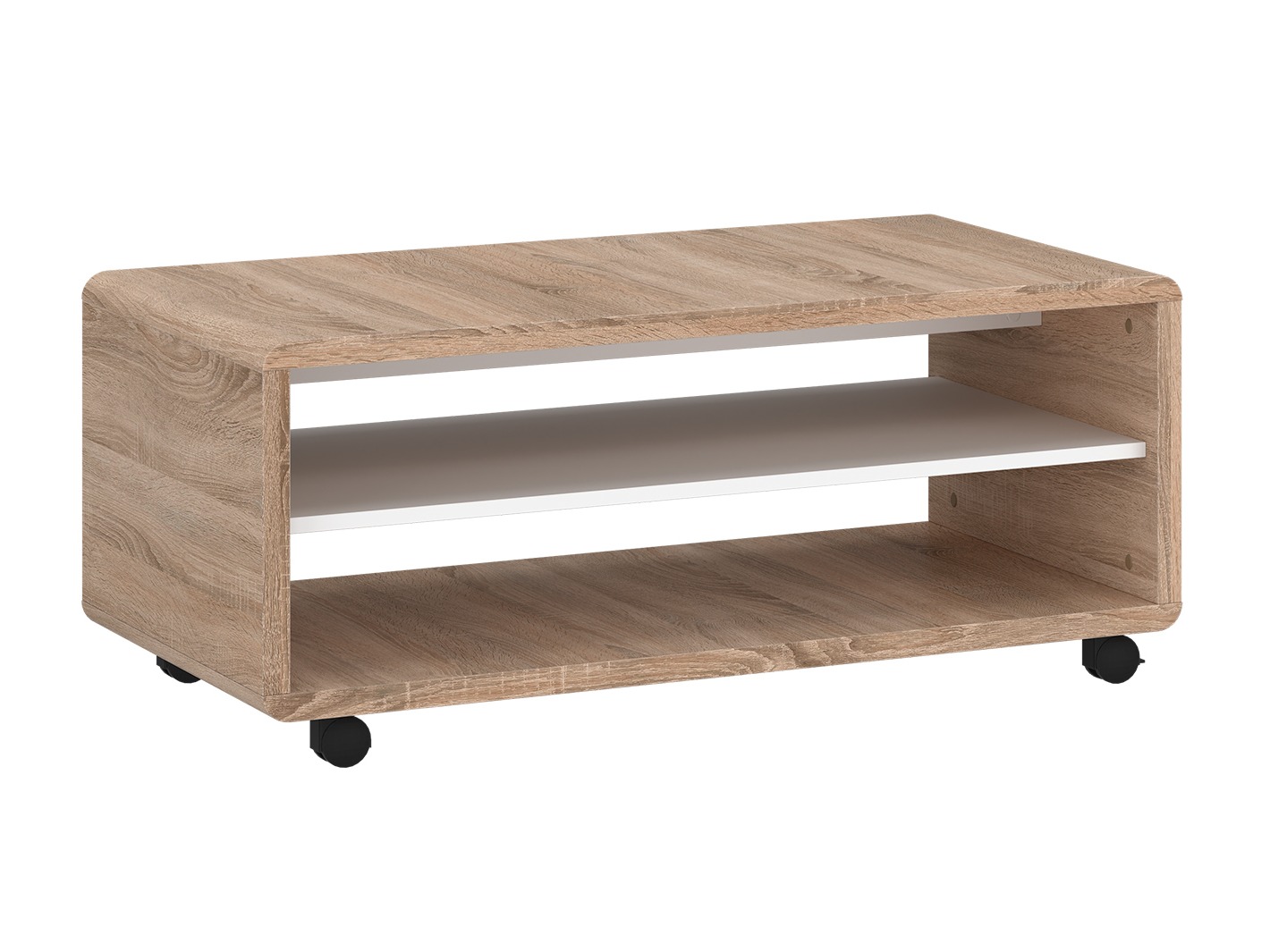 Couchtisch Ontario 239 (Sonoma eichenholz + Weiss)