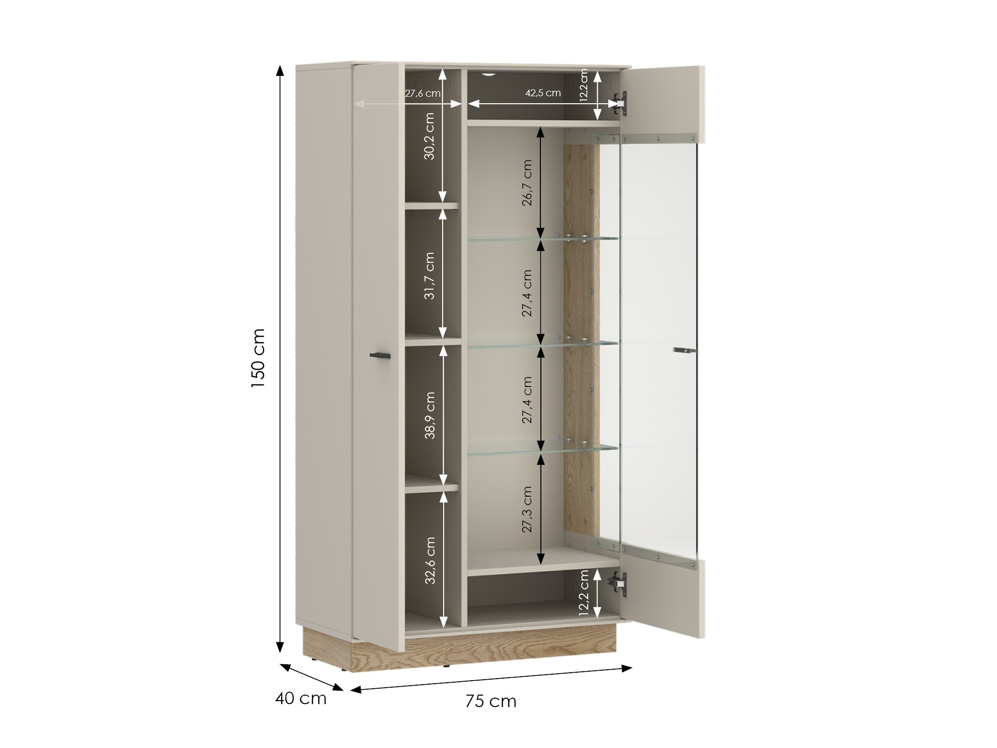 Regal Avicoro 103 (Sonoma eichenholz + Kaschmir)