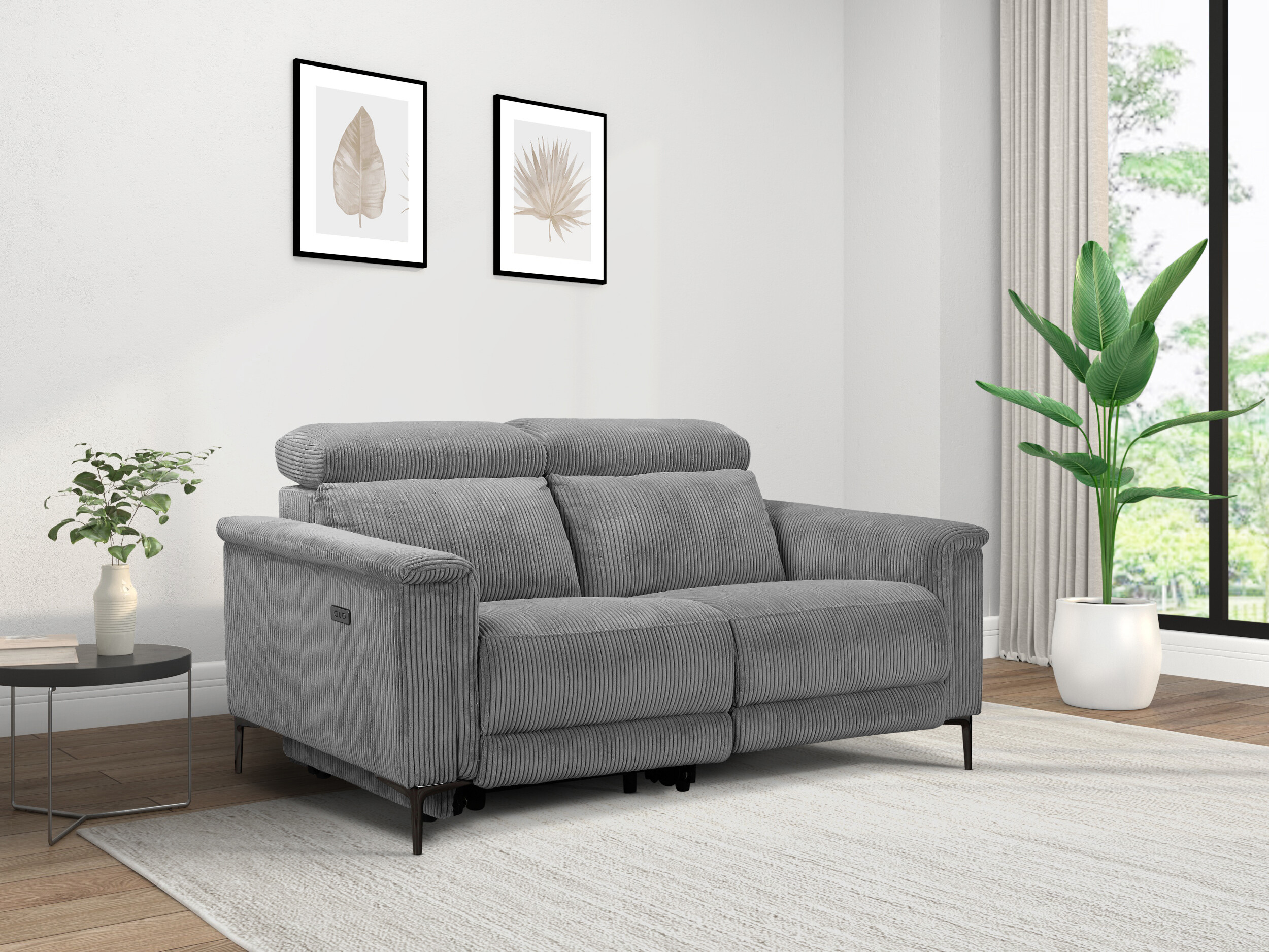 Sofa mit Liegefunktion Evamare 107 (Grau)