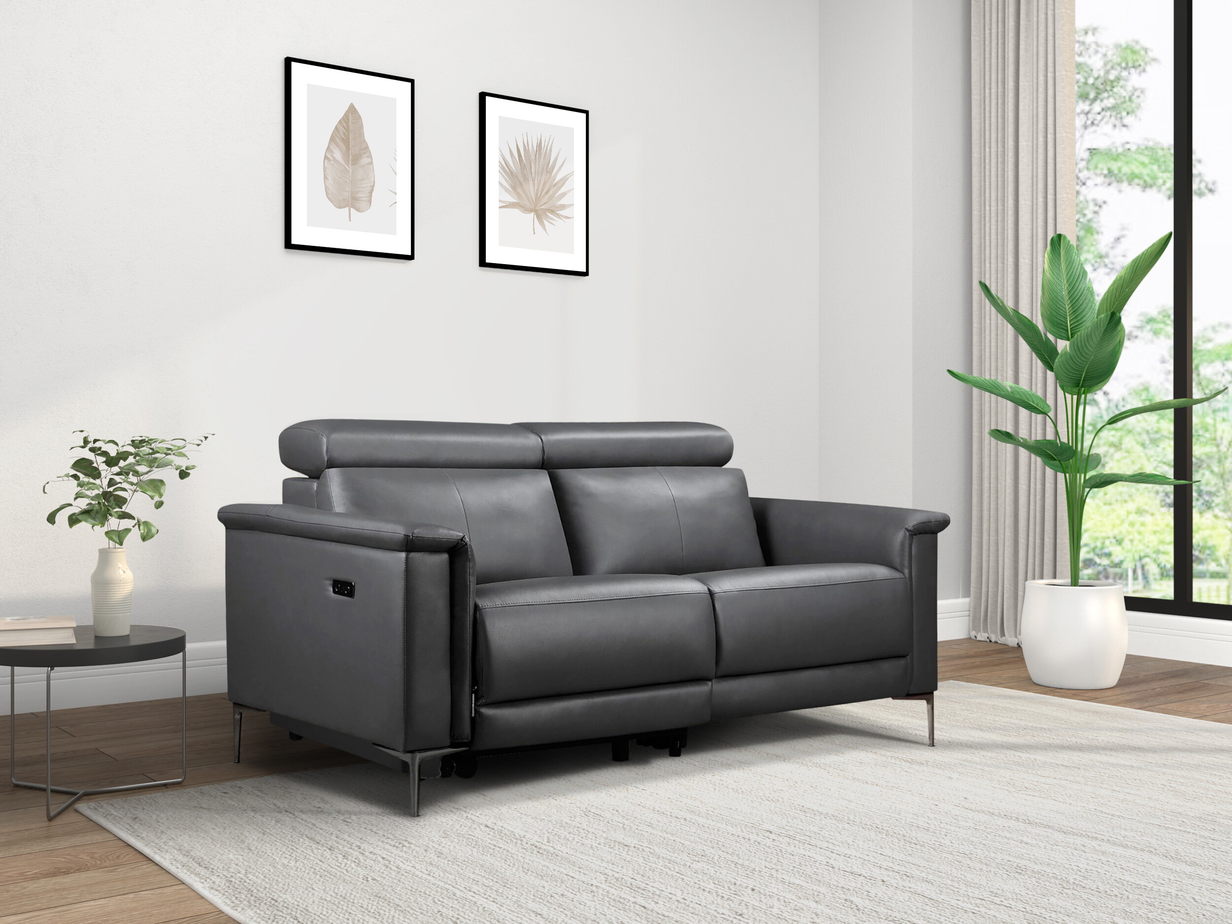 Sofa mit Liegefunktion Evamare 107 (Grau)