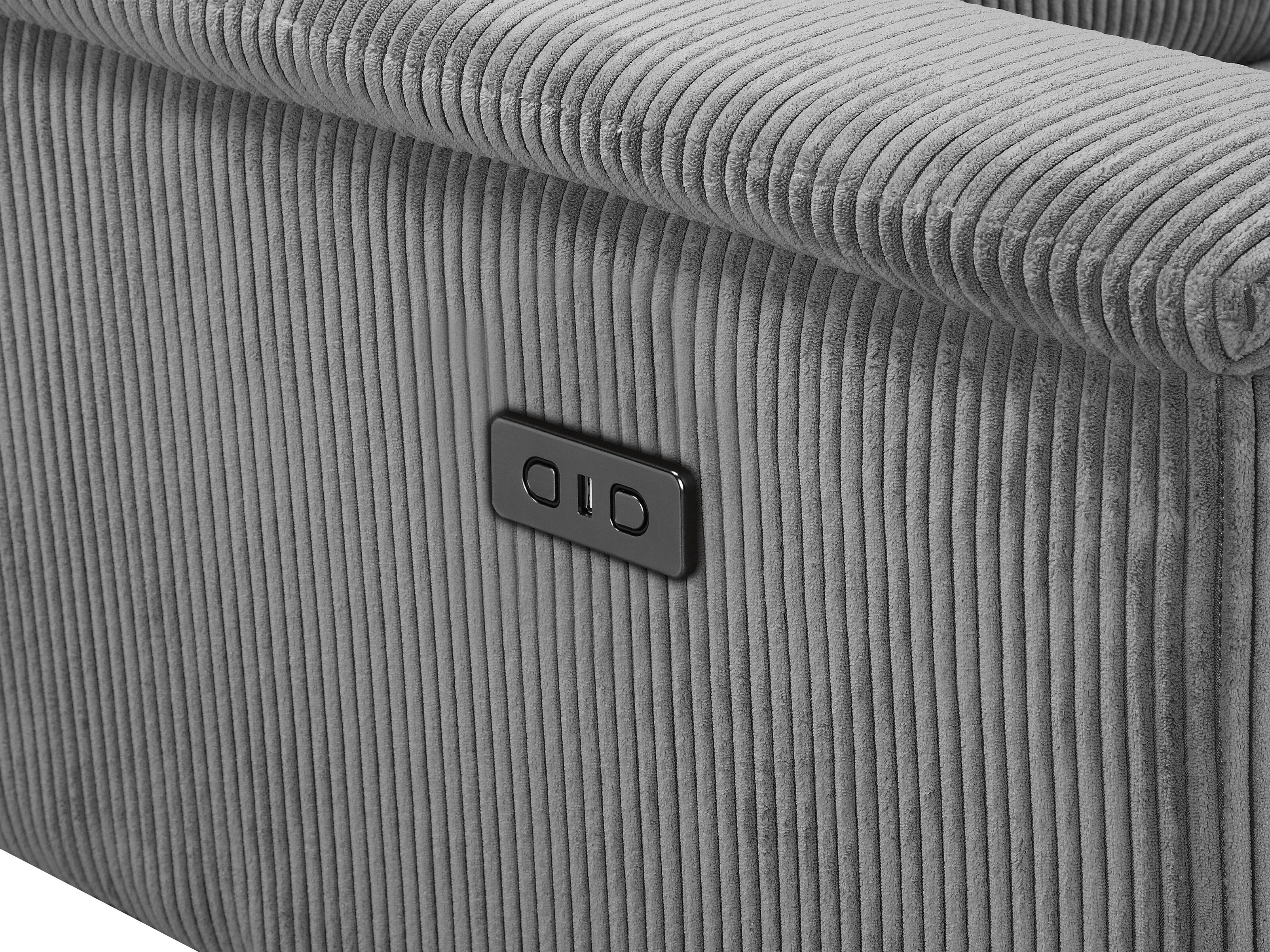 Sofa mit Liegefunktion Evamare 107 (Grau)