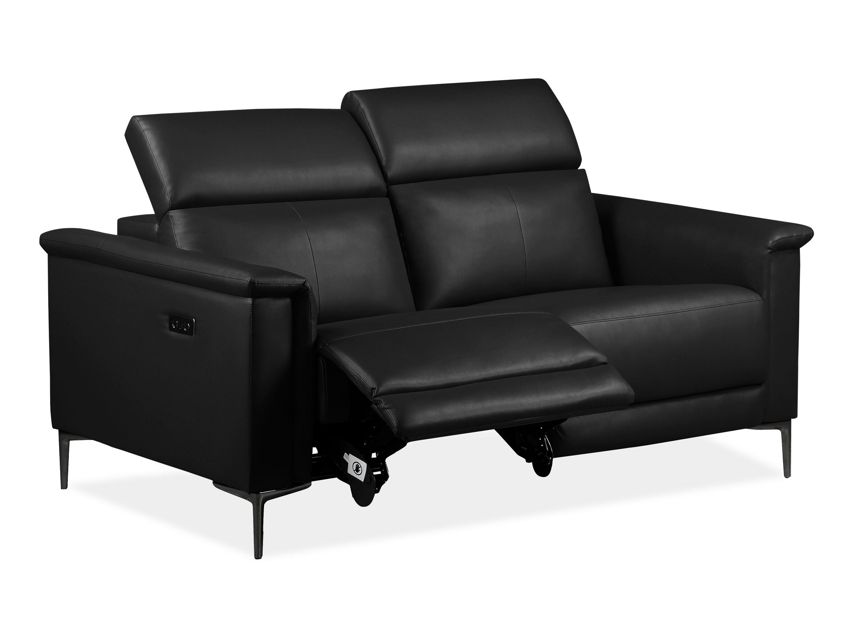 Sofa mit Liegefunktion Evamare 107 (Schwarz)