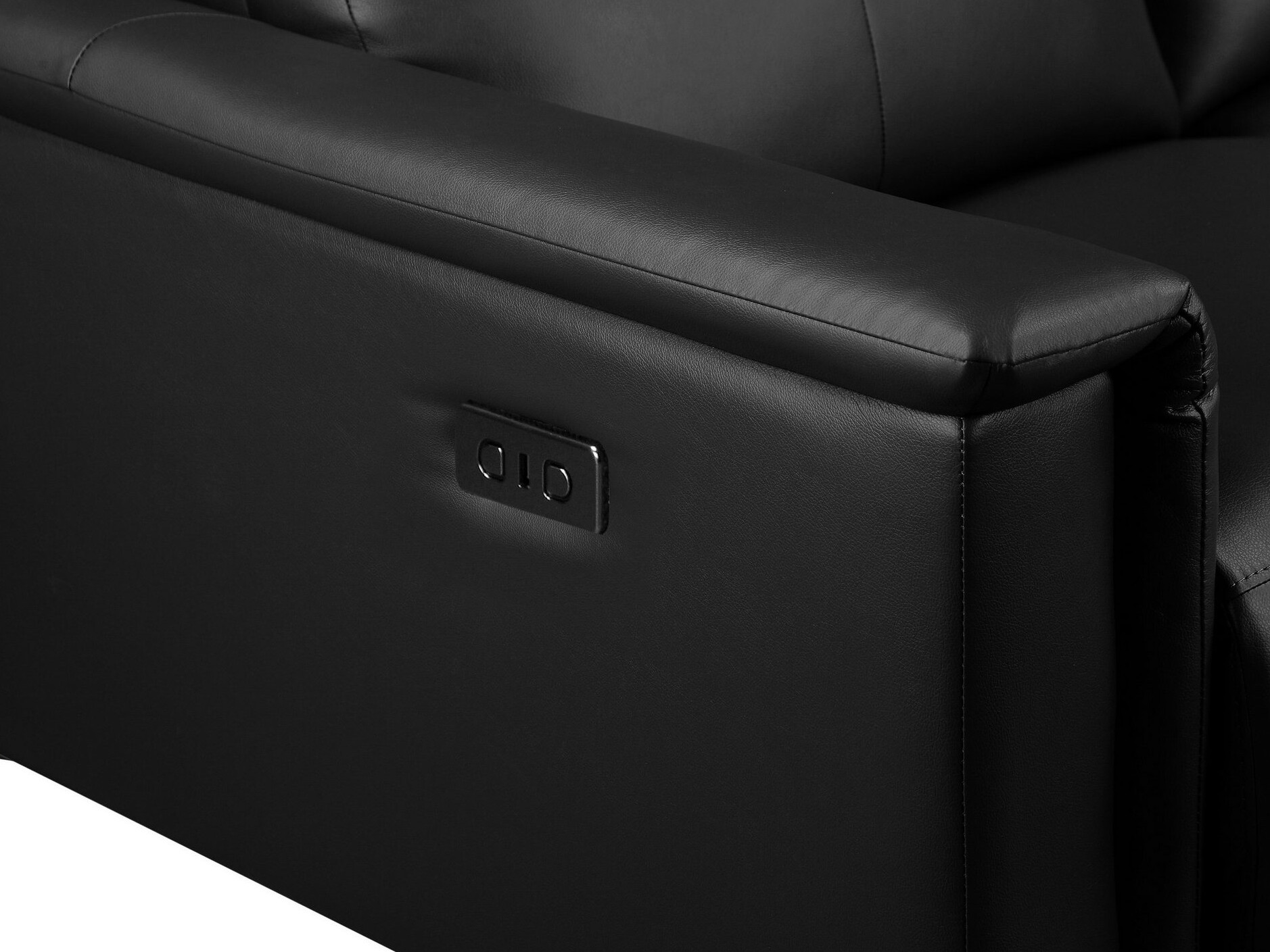 Sofa mit Liegefunktion Evamare 107 (Schwarz)