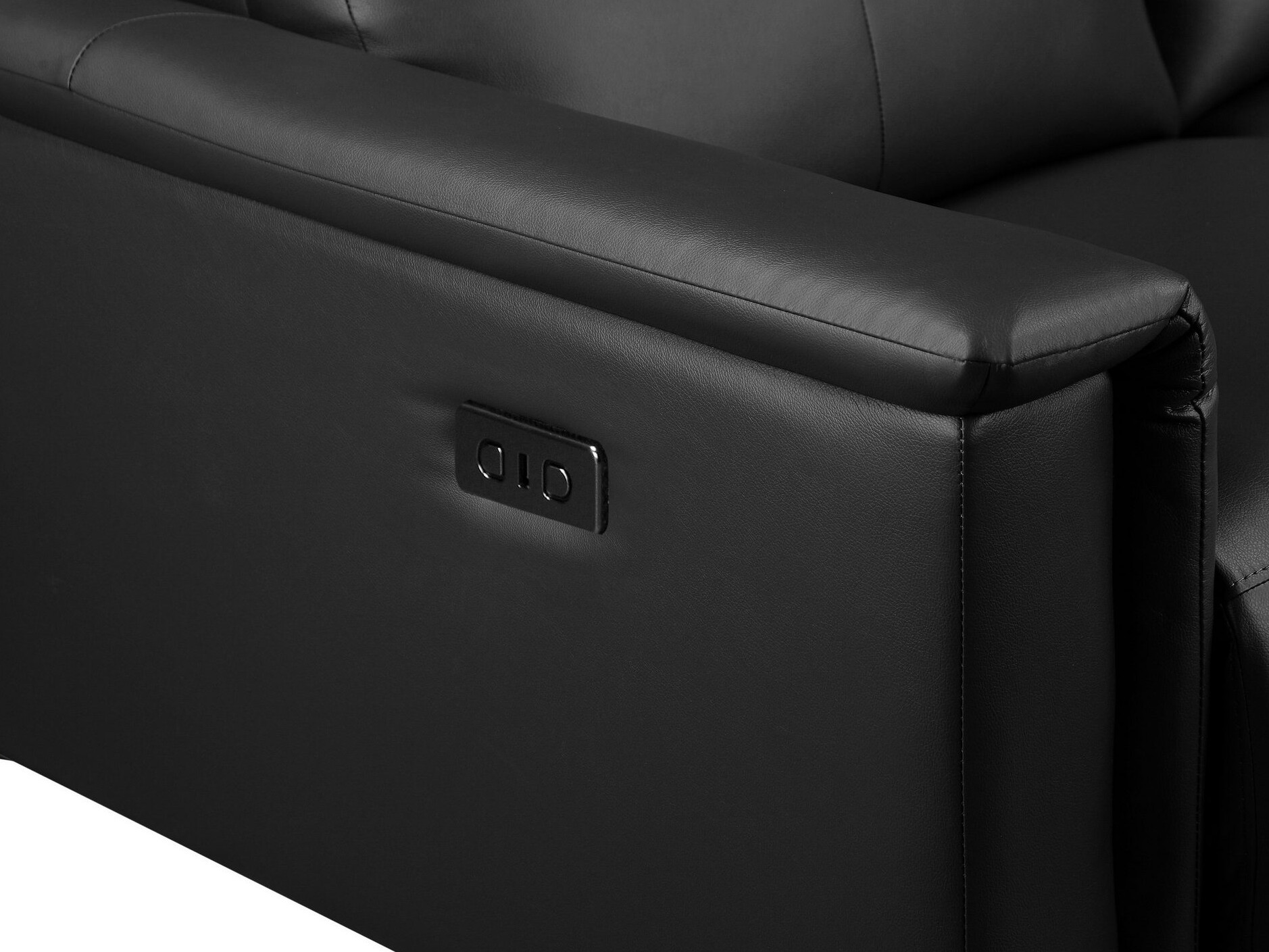 Sofa mit Liegefunktion Evamare 107 (Schwarz)
