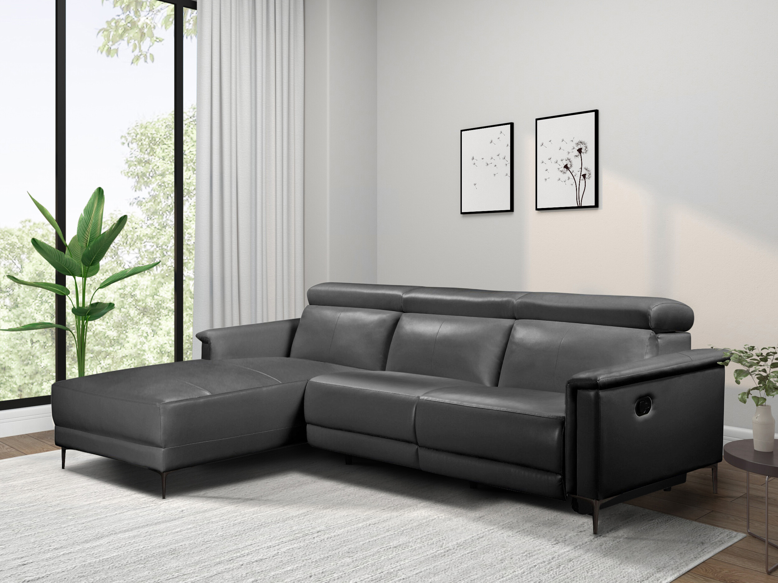 Ecksofa Liegesessel Evamare 106 (Schwarz)